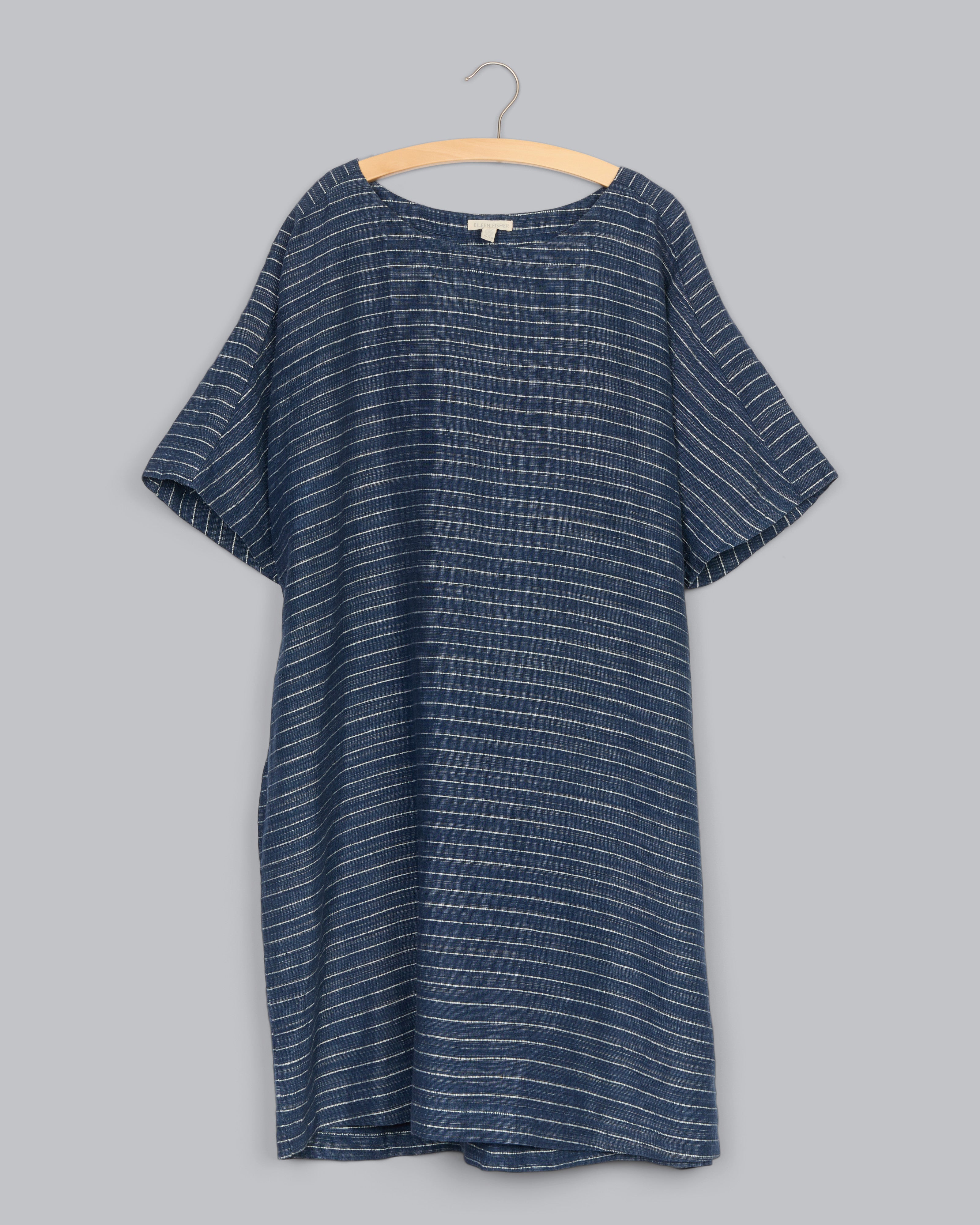 Organic Linen Delave Pinstripe Dress Eileen Fisher Renew Organic Linen Delave Pinstripe Dress Eileen Fisher Renew