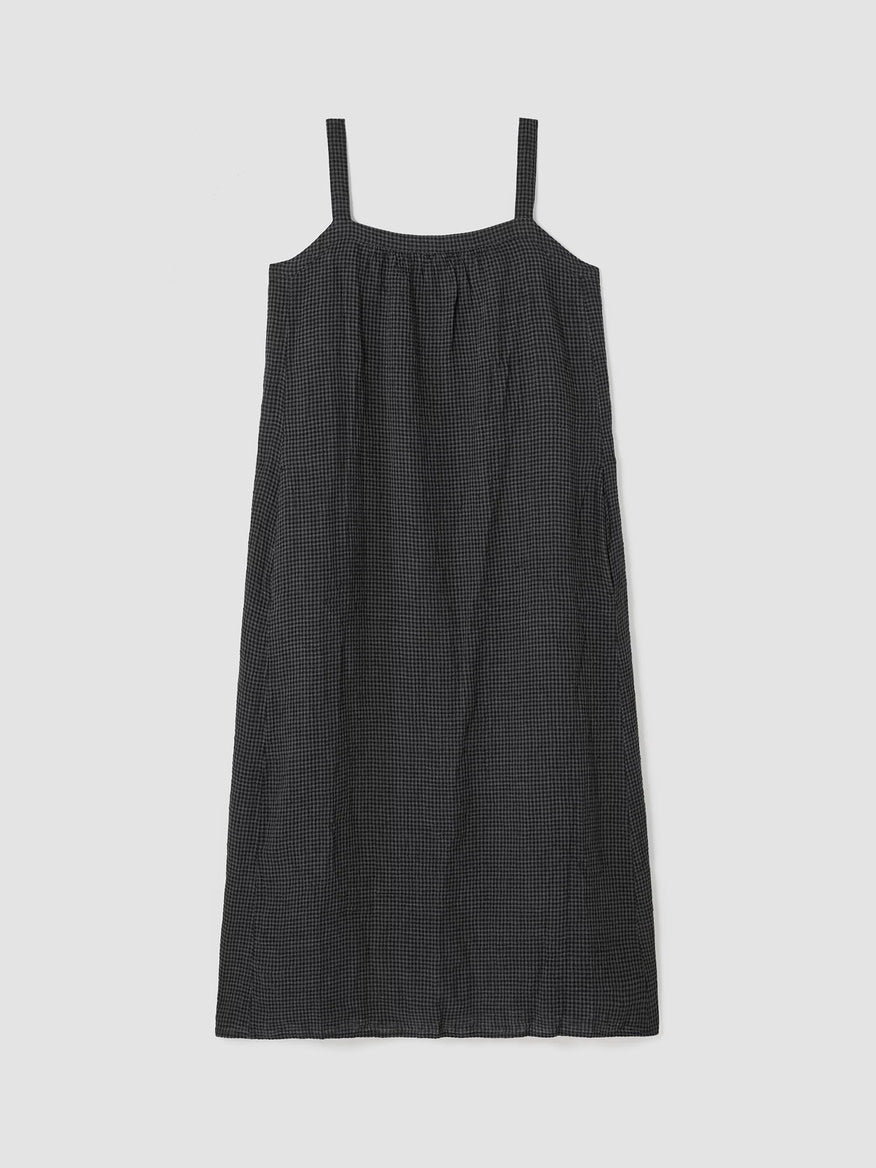 Puckered Organic Linen Square Neck Dress – Eileen Fisher Renew