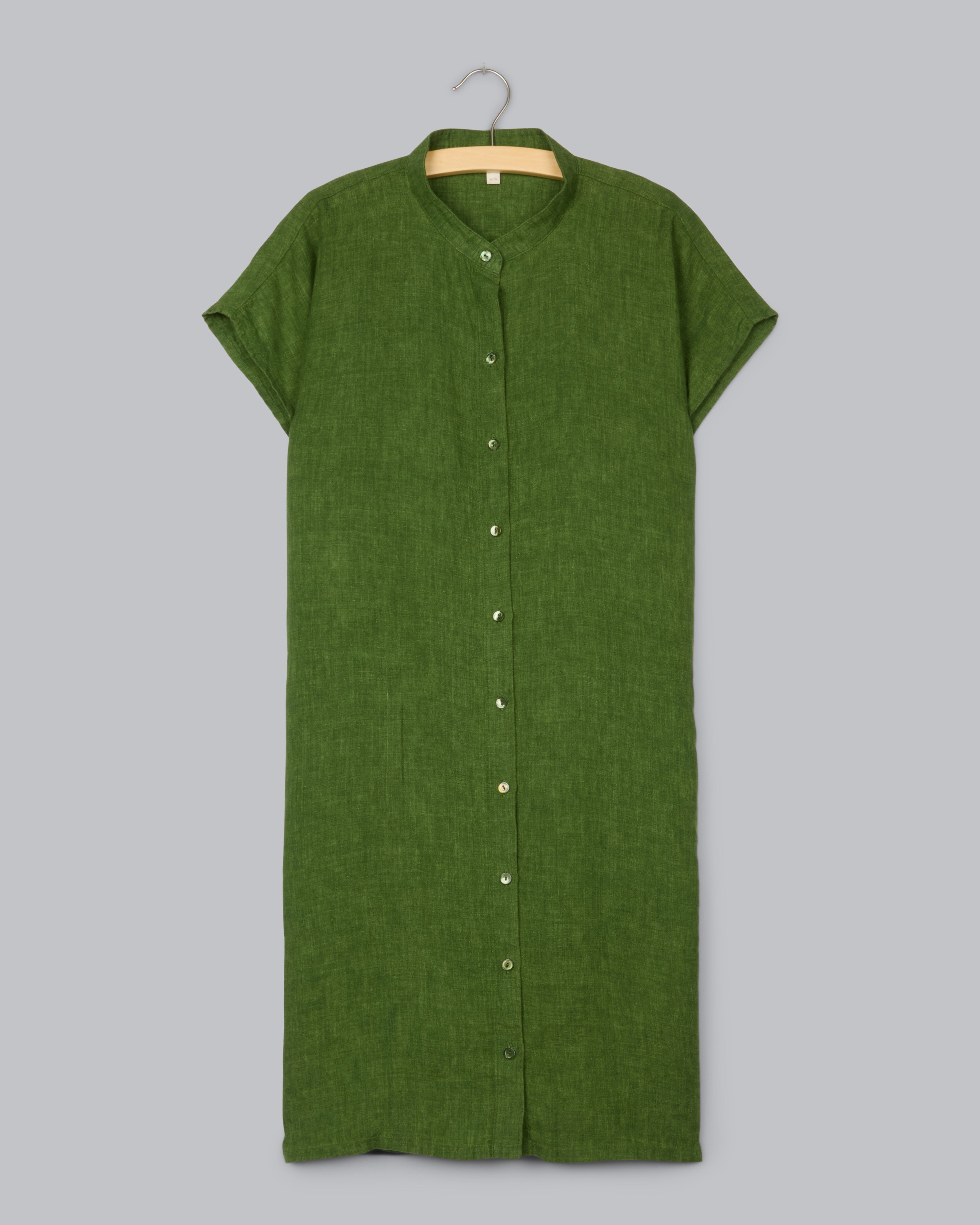 knee length dresses for ladies Washed Organic Linen Delave Dress – Eileen Fisher Renew