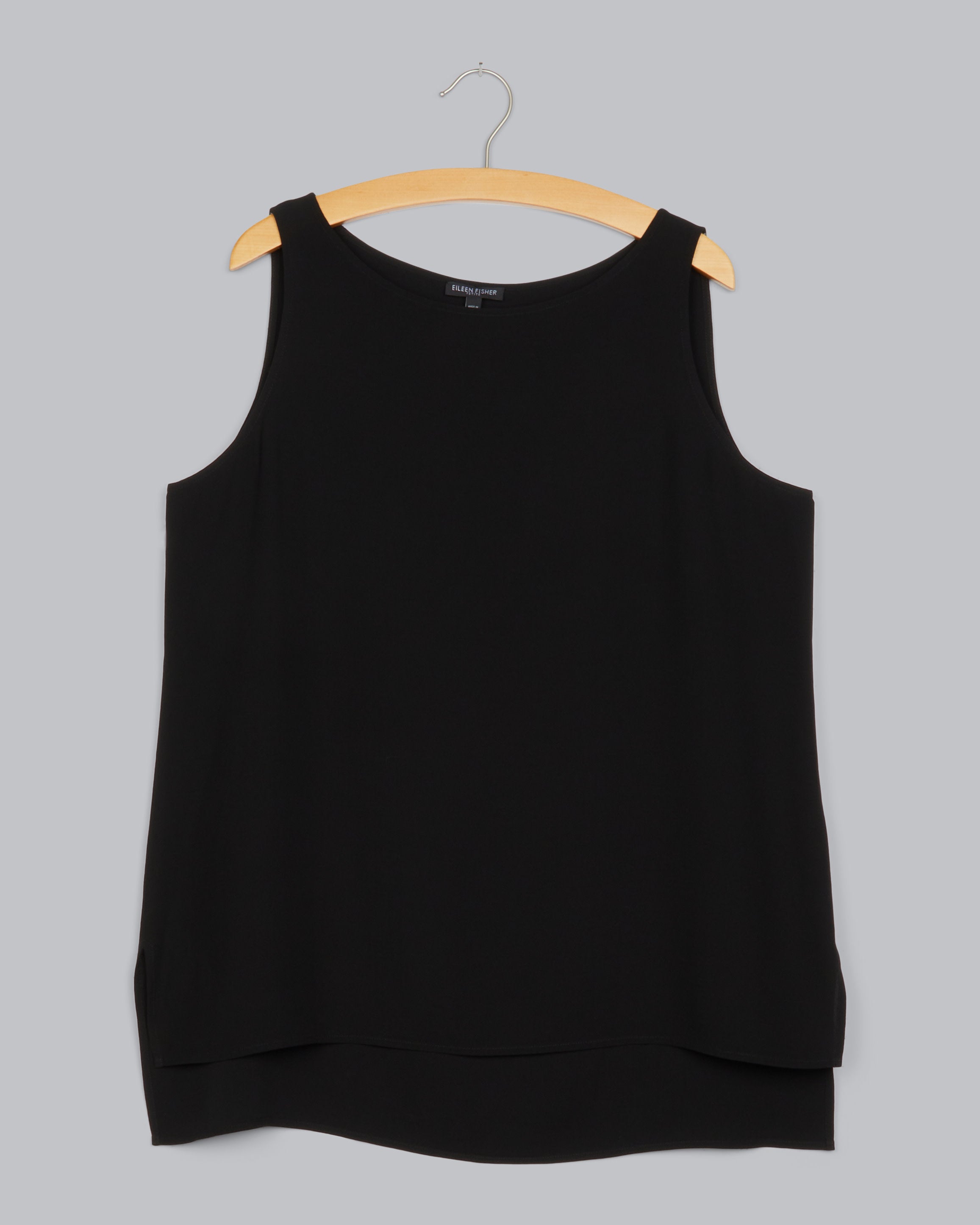 X Black Crepe Tank