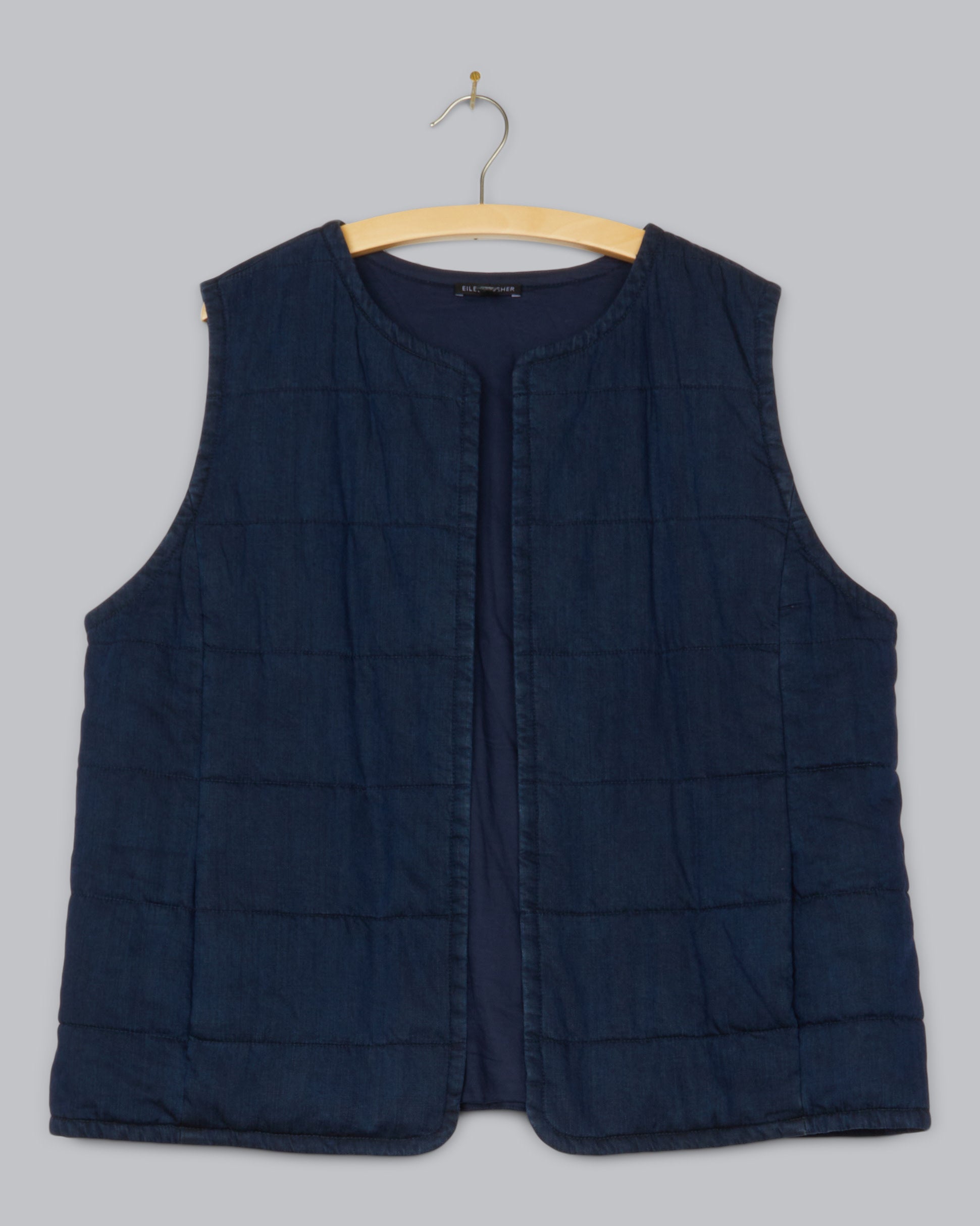 Quilted Tencel Organic Cotton Denim Vest
