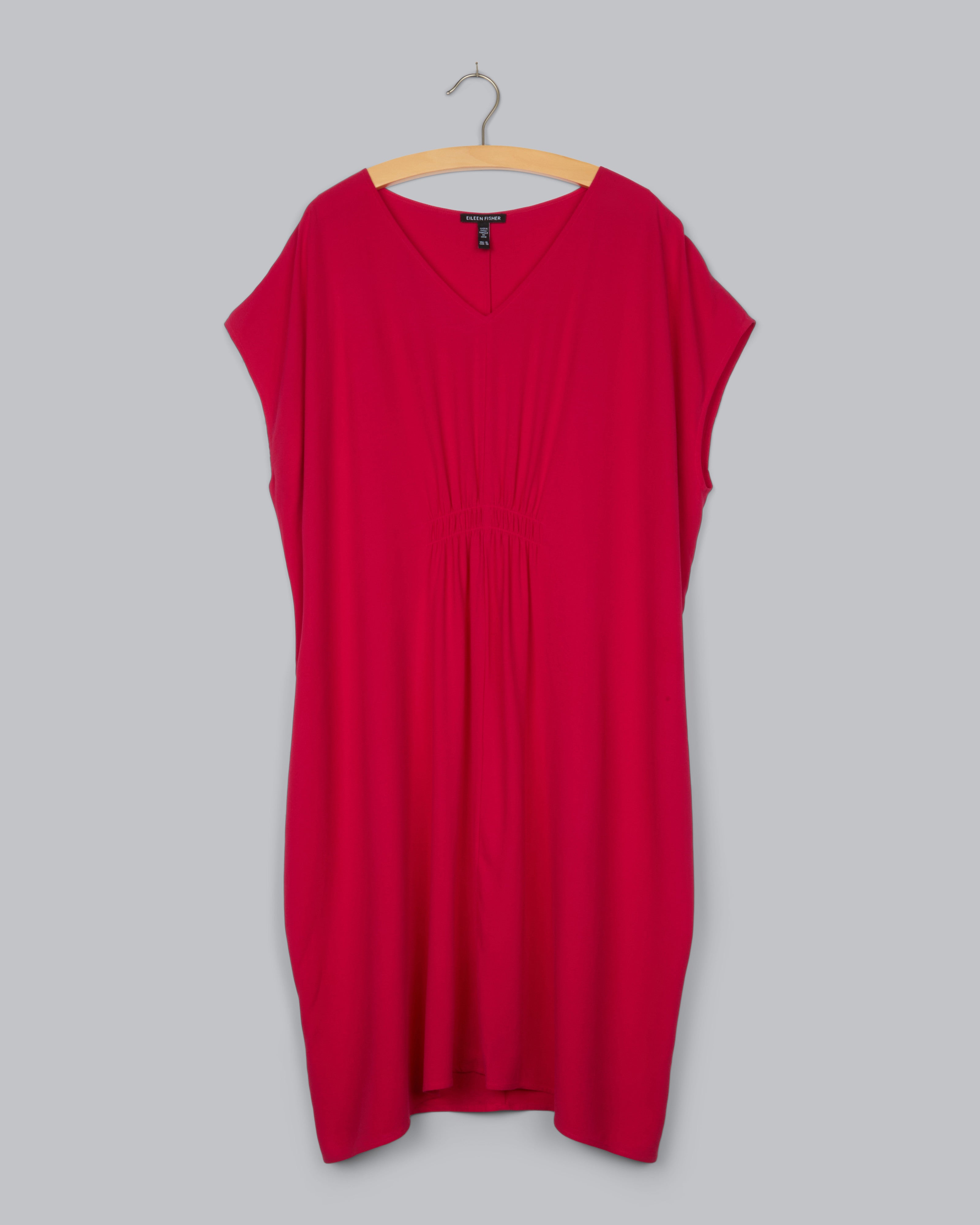 eileen fisher silk georgette crepe dress 2X NWT $398 Eileen Fisher Silk Georgette Crepe BLUE SPRUCE Mini Dress