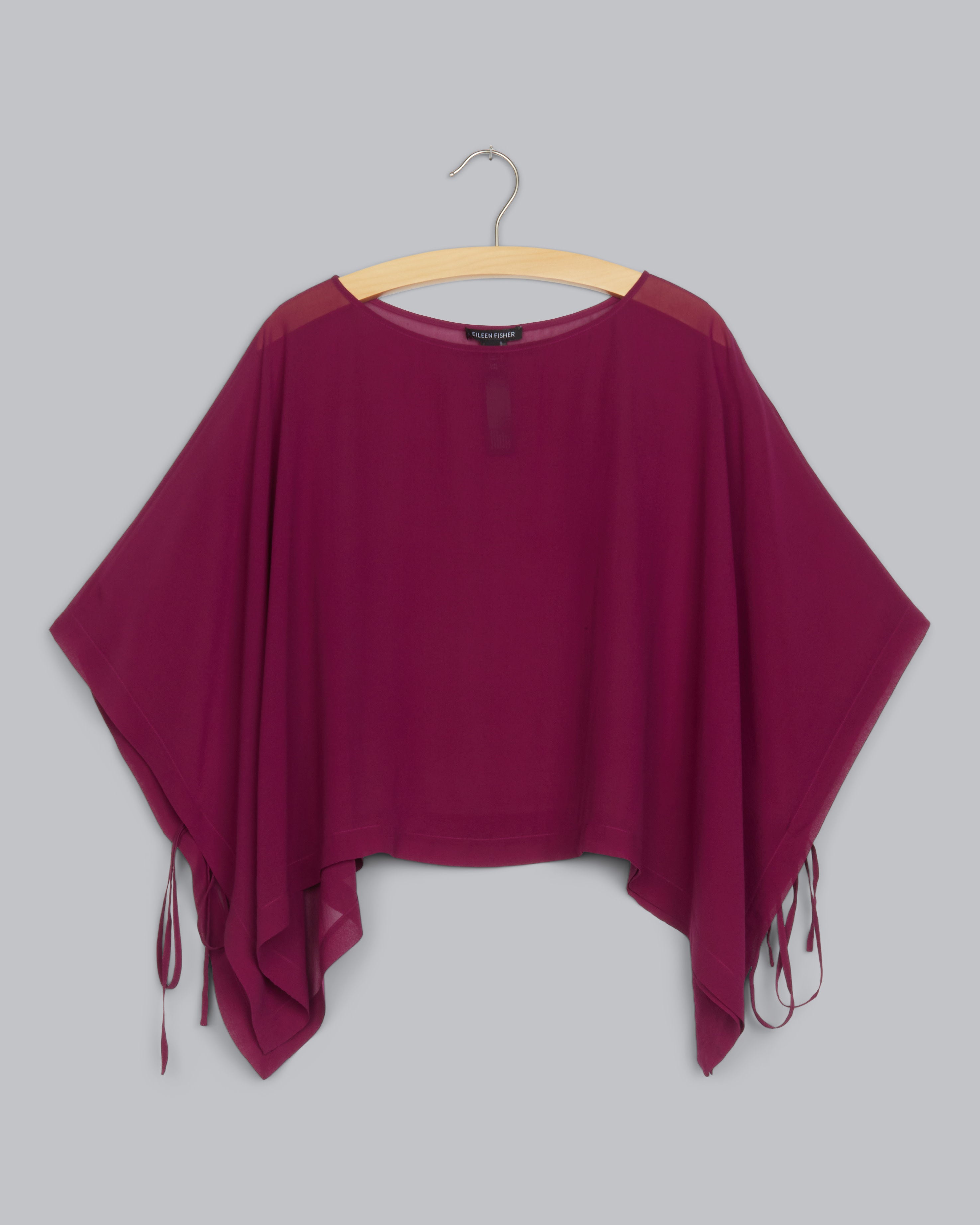 Sheer Silk Georgette Poncho – Eileen Fisher Renew