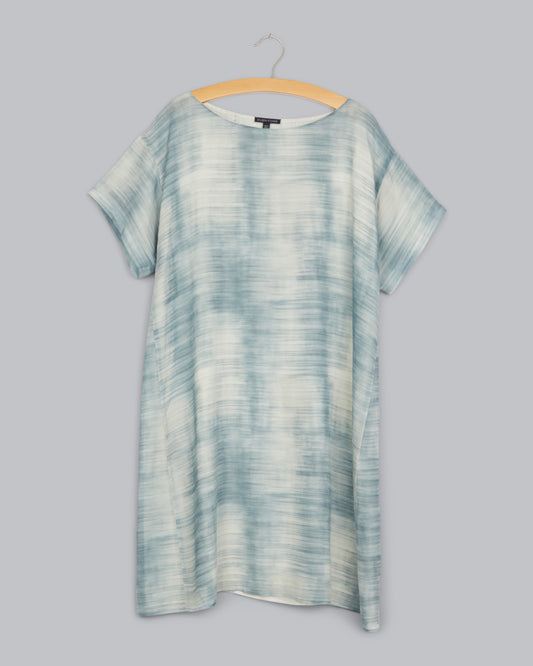 Daze Sheer Silk Print Dress