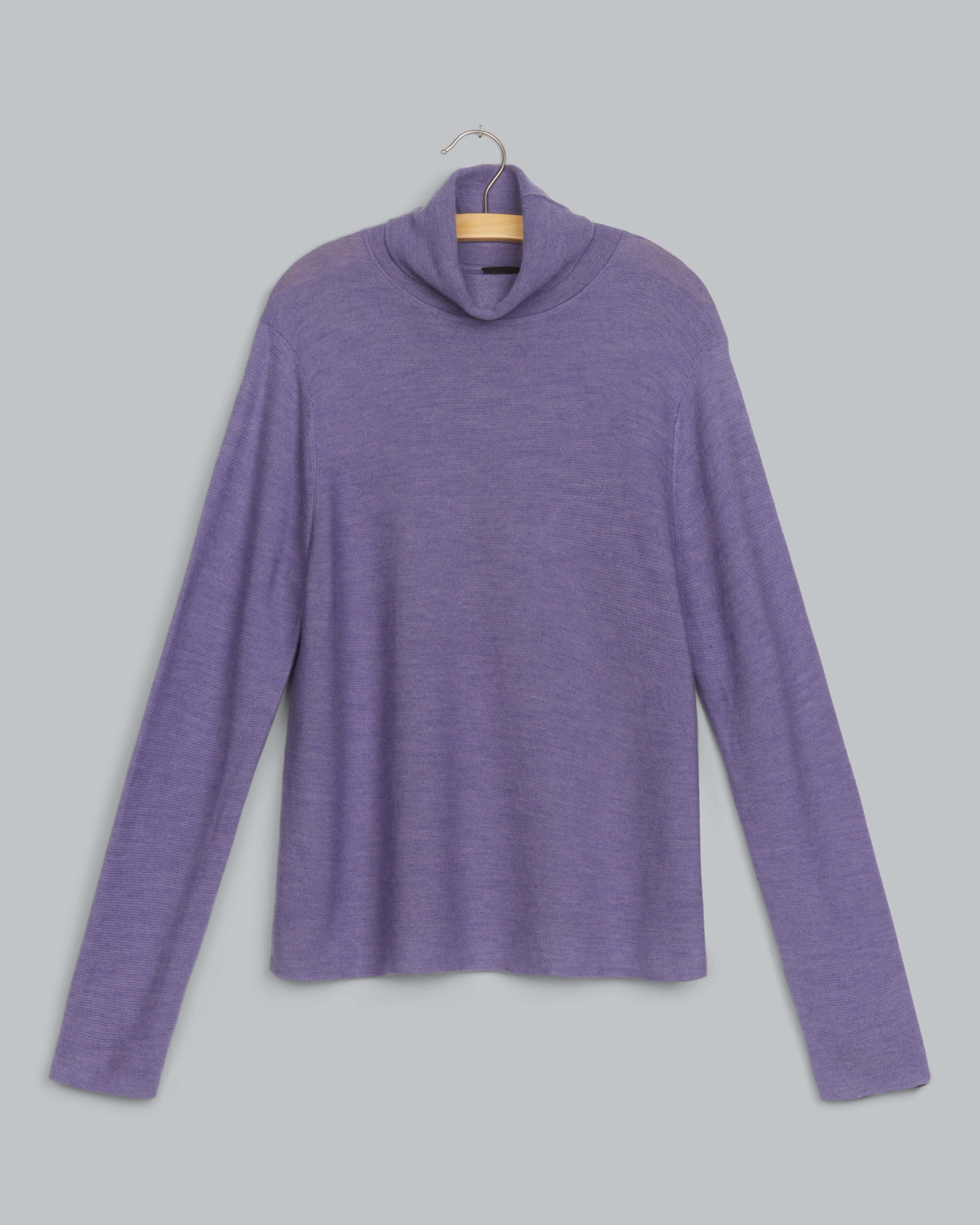 Eileen Fisher Womens Merino Wool Ribbed Pullover Sweater Purple Size M