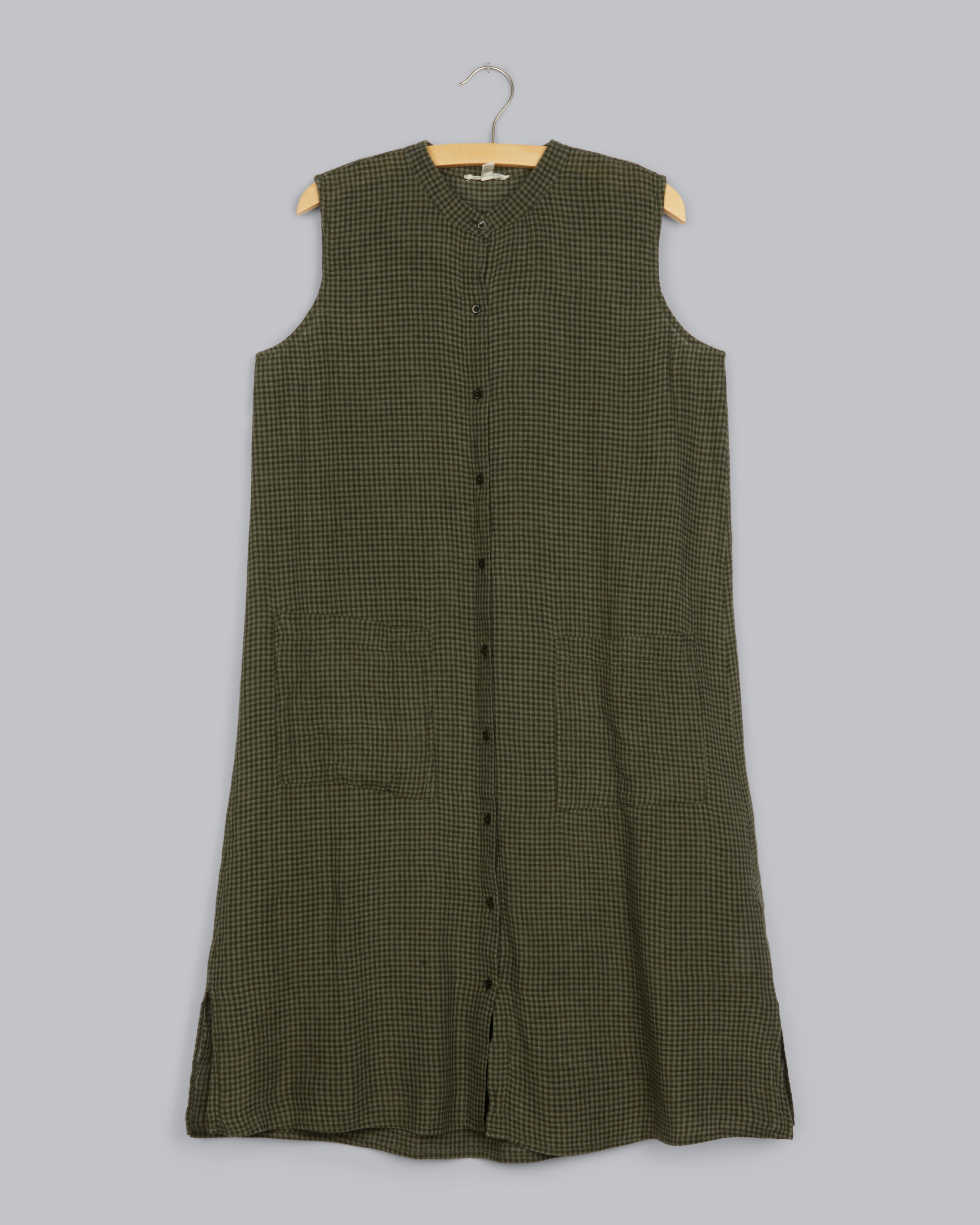 Organic Linen Check Dress  Eileen Fisher Renew