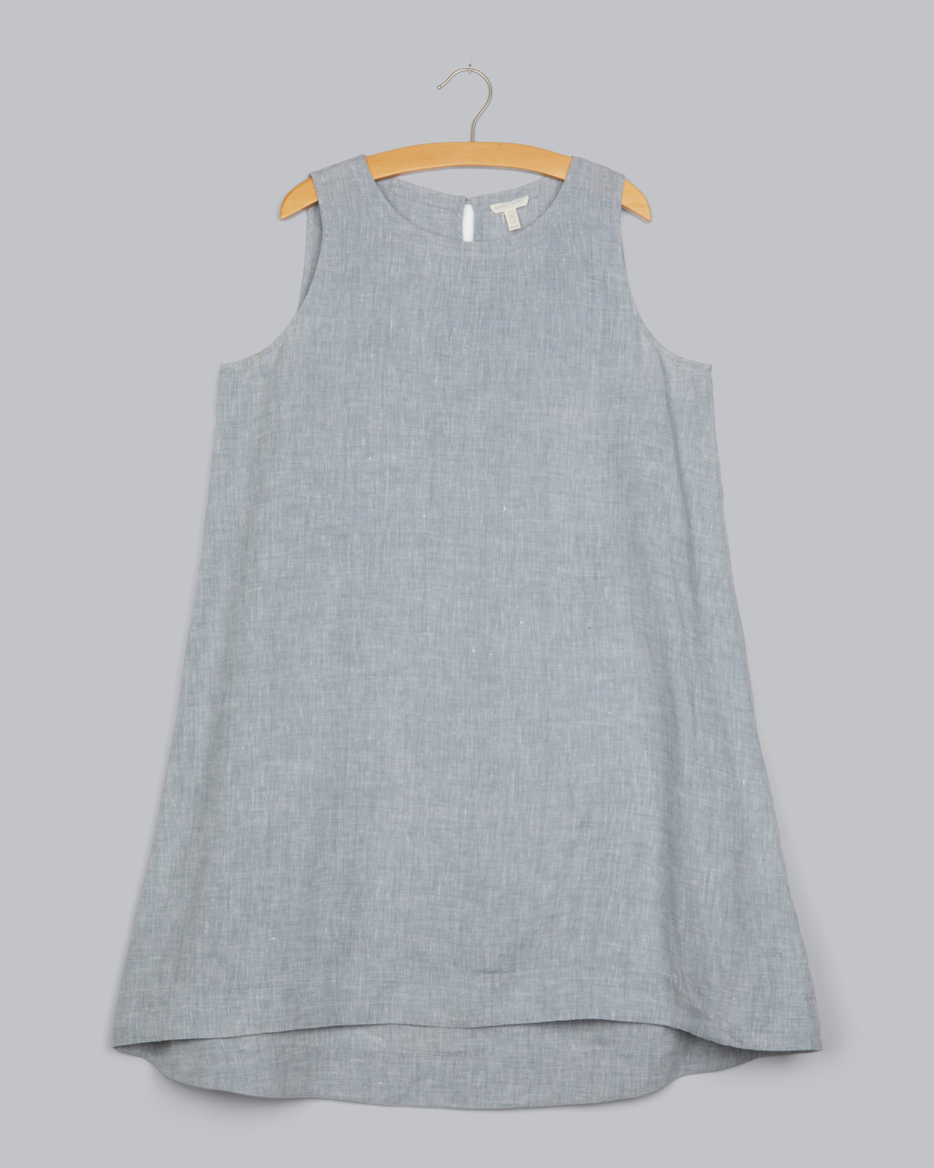 Yarn-Dyed Handkerchief Linen Dress Eileen Fisher Renew Yarn-Dyed Handkerchief Linen Dress Eileen Fisher Renew