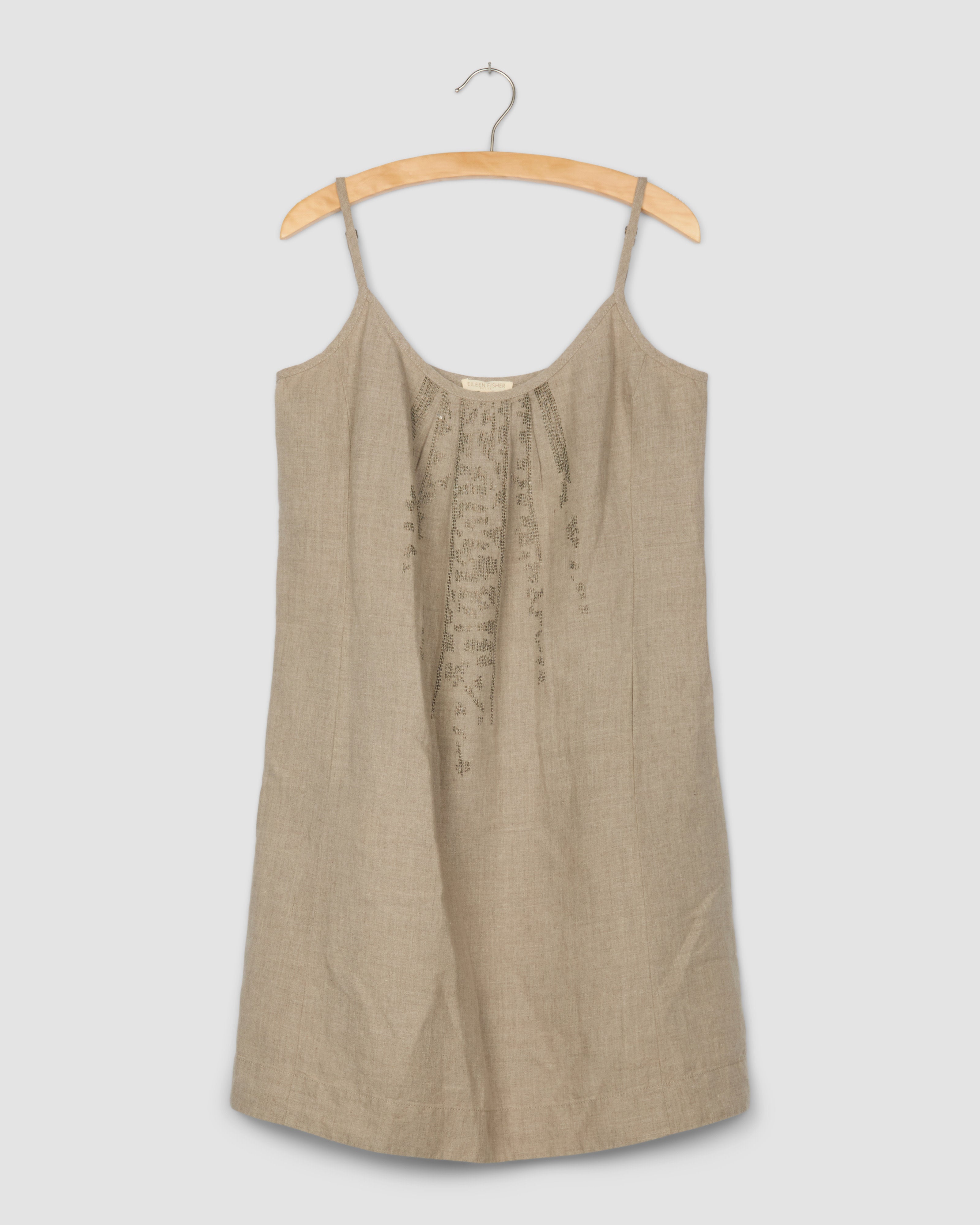 Organic Linen With Sequins Dress – Eileen Fisher Renew