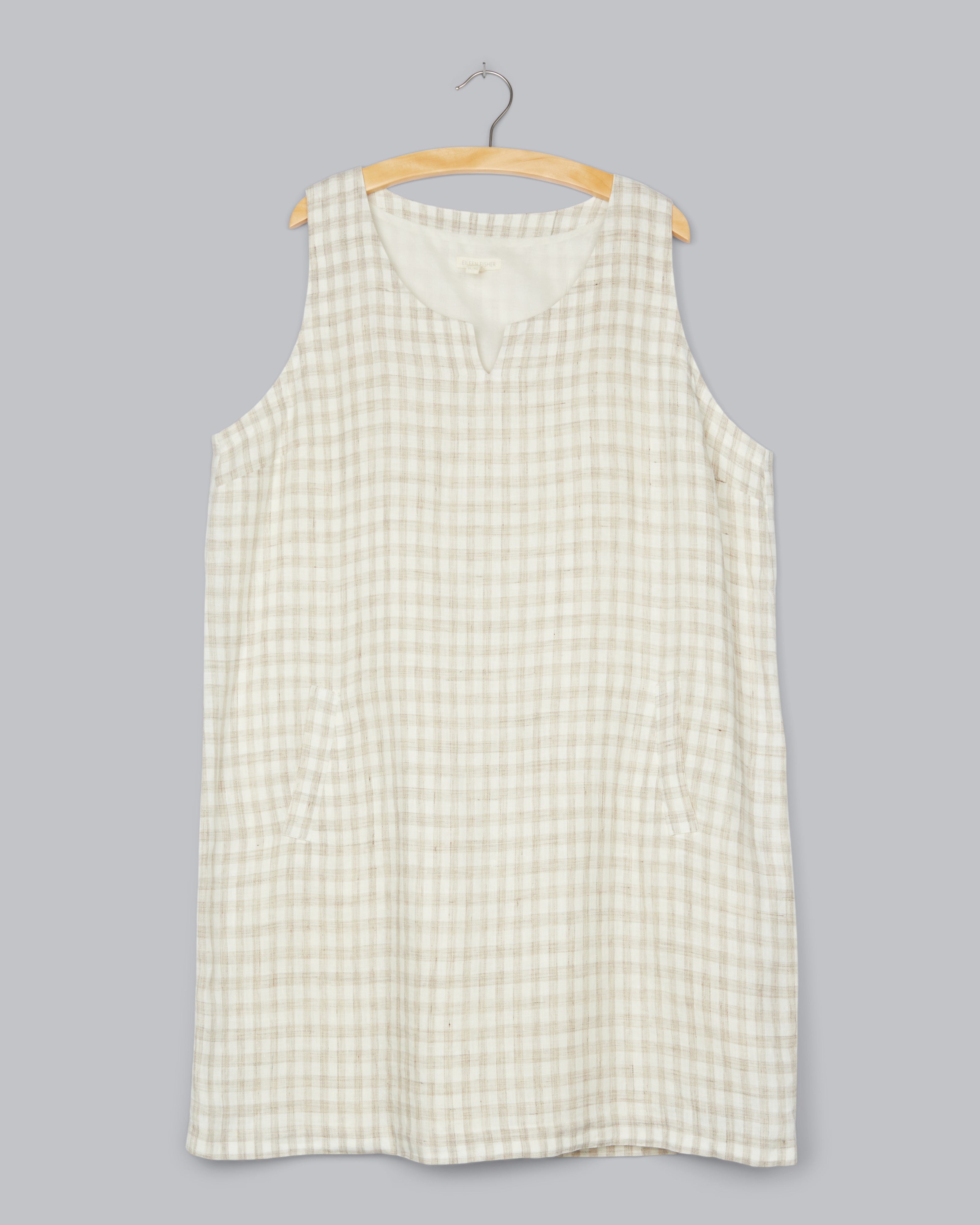 Organic Linen Gingham Slub Dress Eileen Fisher Renew Organic Linen Gingham Slub Dress Eileen Fisher Renew