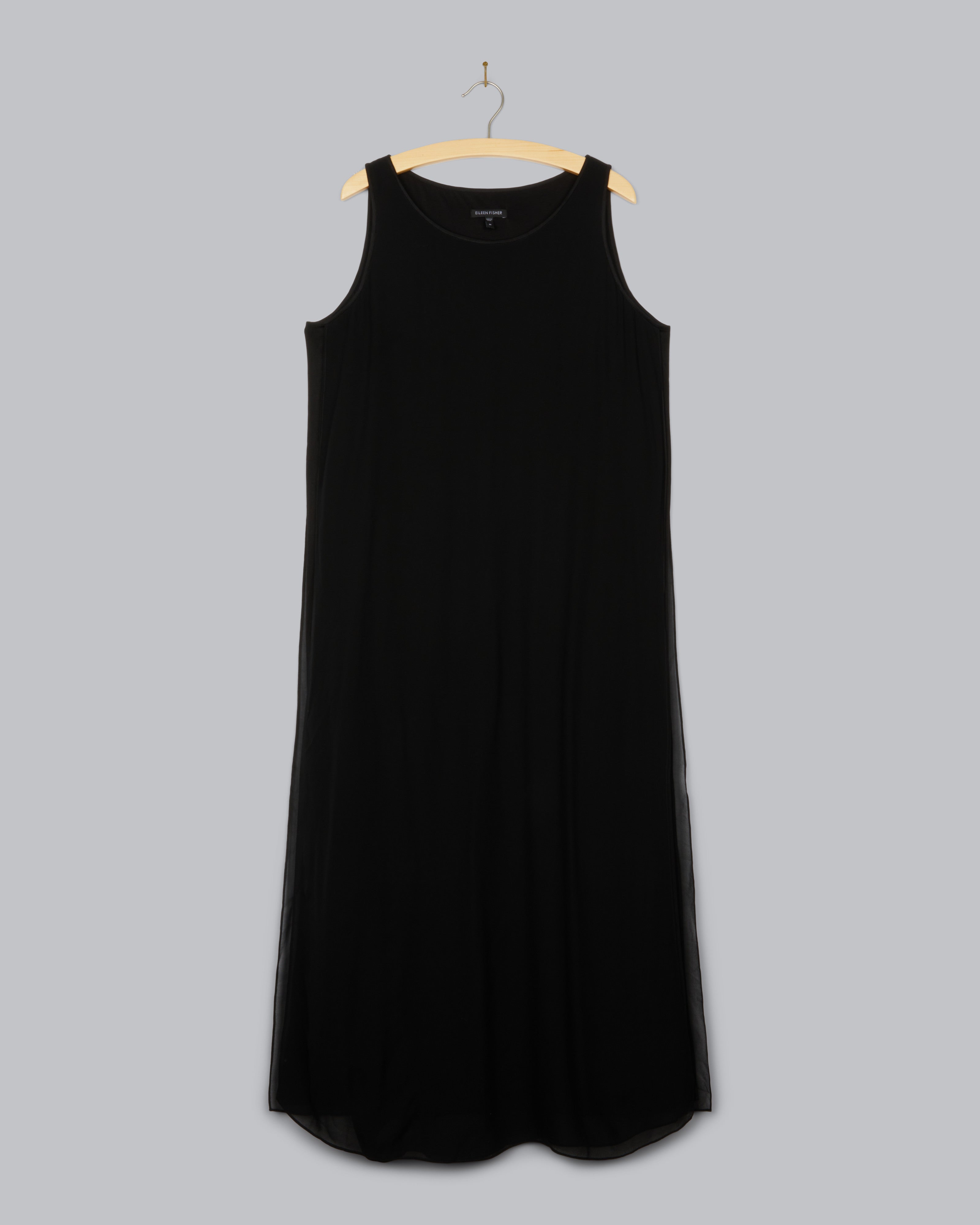 Serena Circle Dress Grey Glacier Plain Silk Georgette
