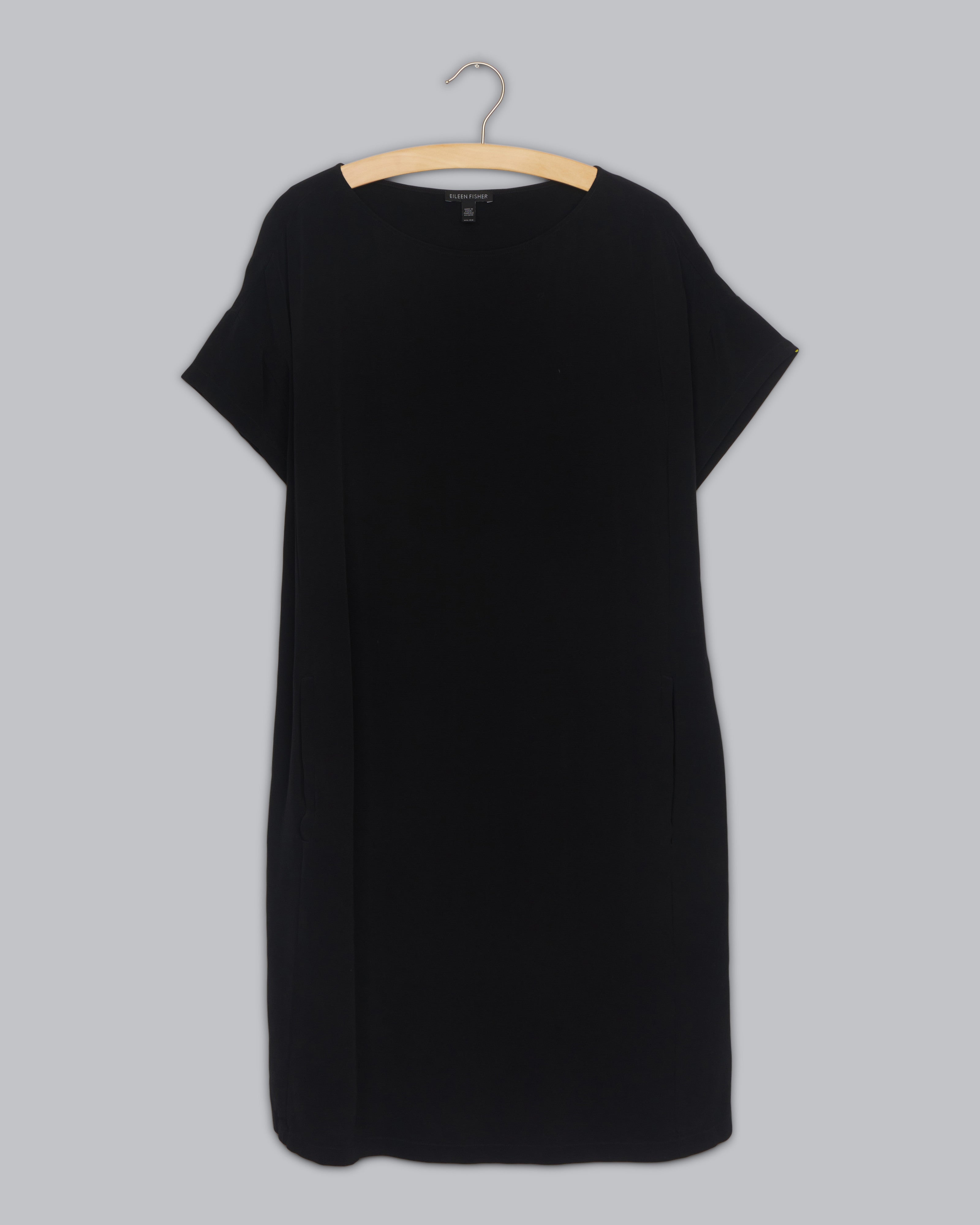 knee length dresses for ladies Tencel Viscose Crepe Dress – Eileen Fisher Renew