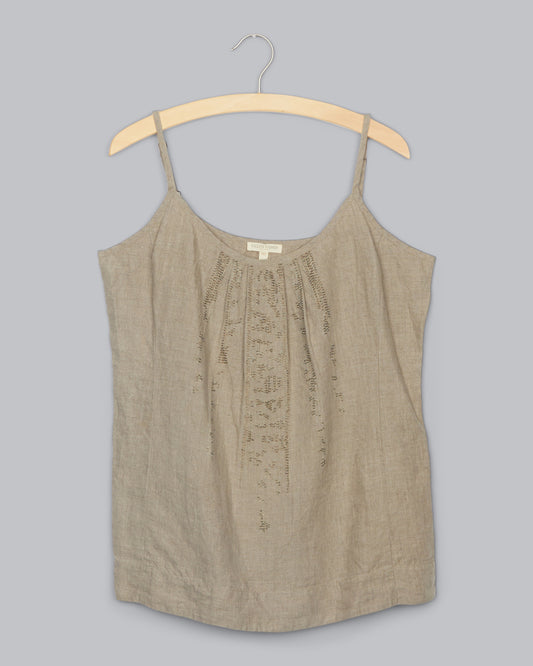 Organic Linen with Sequins Tank