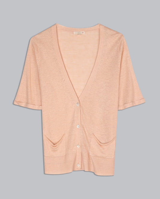 Linen Silk Jersey Cardigan
