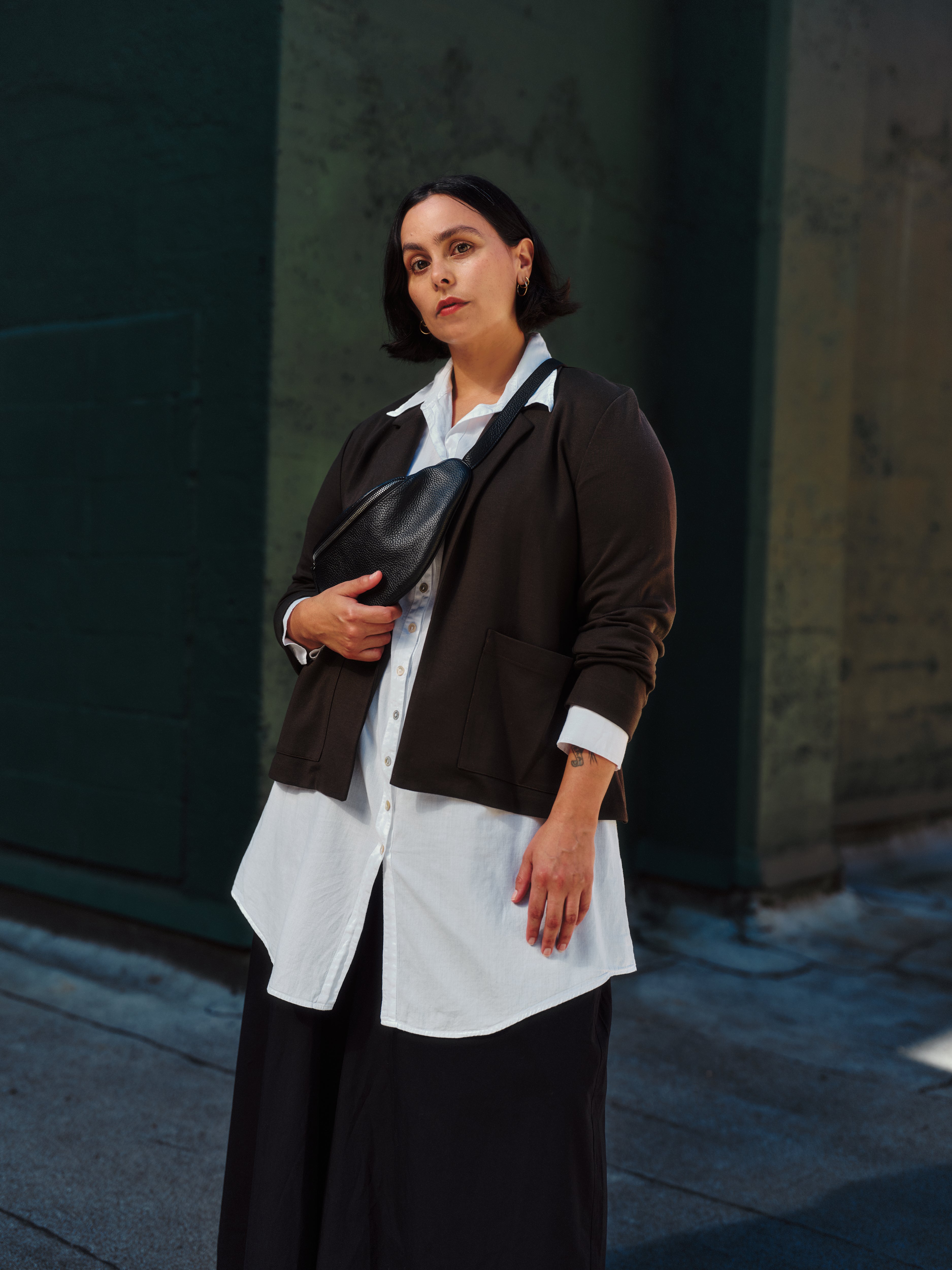 Eileen Fisher アイリーンフィッシャー レディース 女性用 ファッション ドレス Petite Mock Neck Dress - Iris 取寄) アイリーン フィッシャー レディース V-ネック スクエア トップ