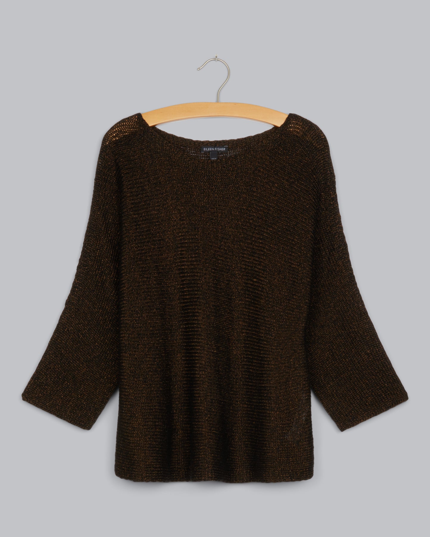 Organic Linen Shimmer Chainette Pullover