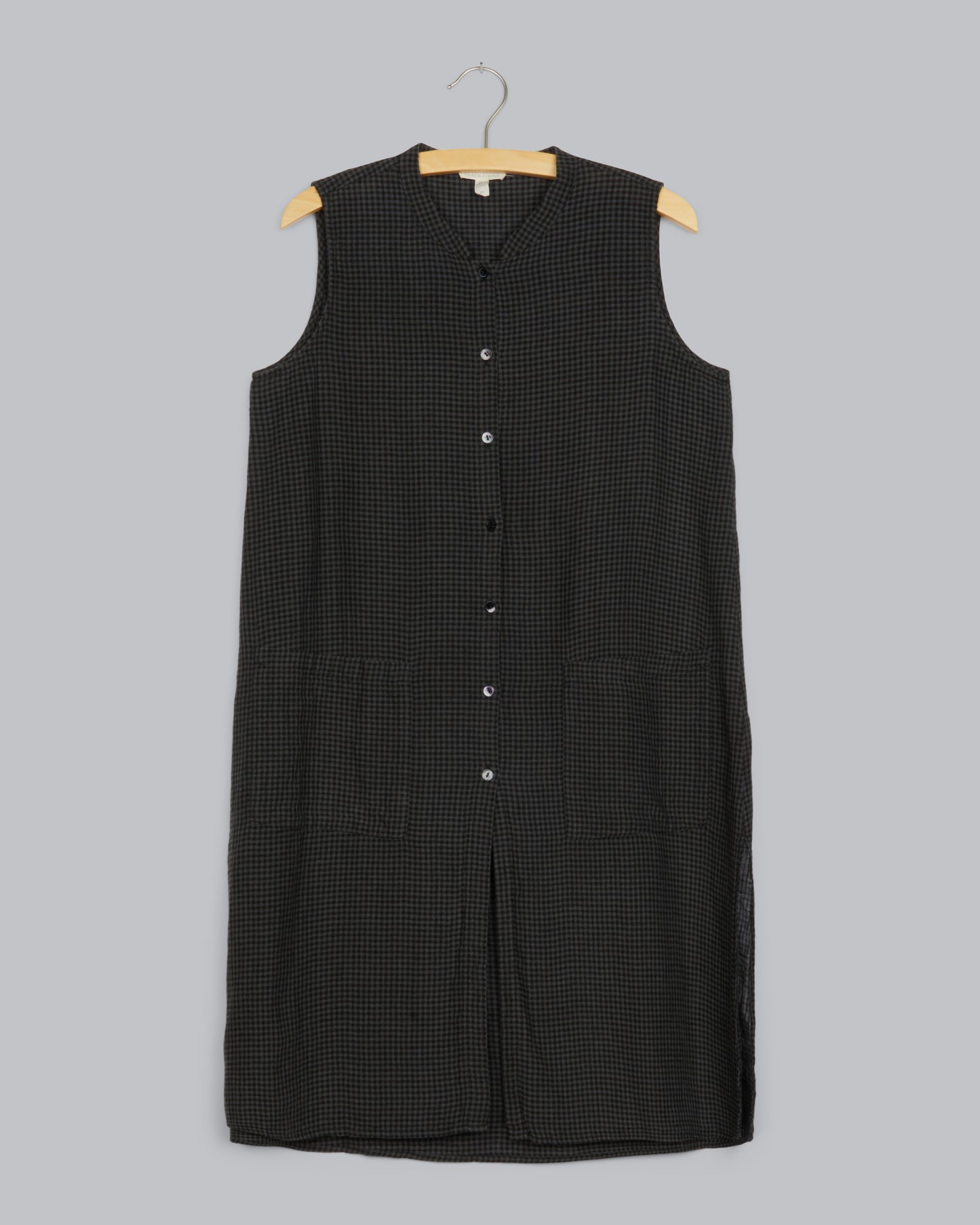Organic Linen Check Dress