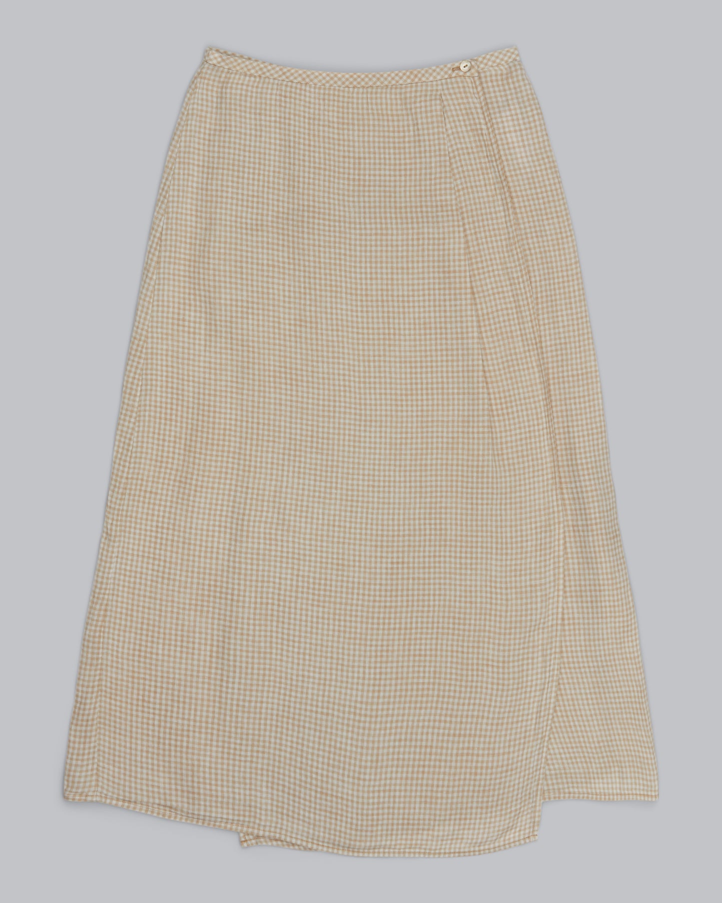 Organic Linen Check Skirt