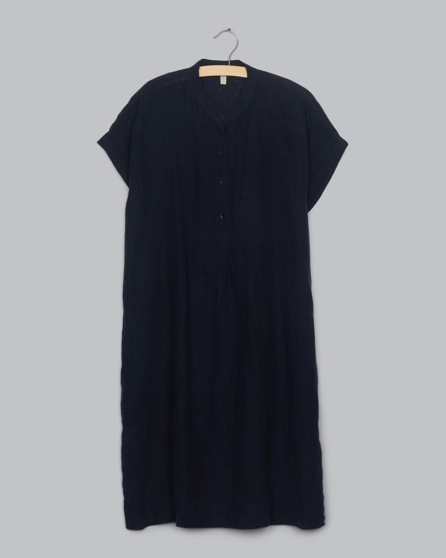 Organic Linen Check Dress