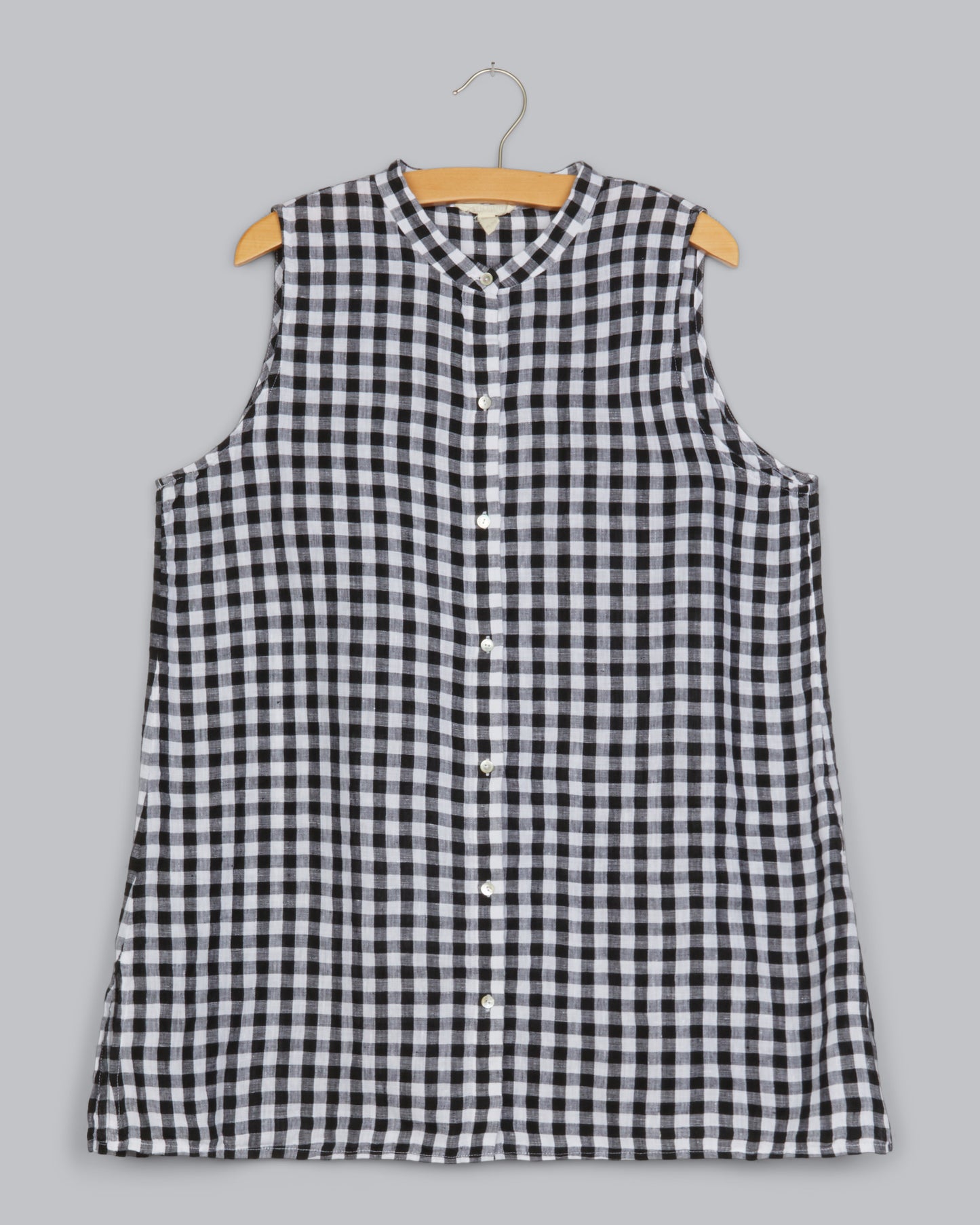 Organic Linen Gingham Tank