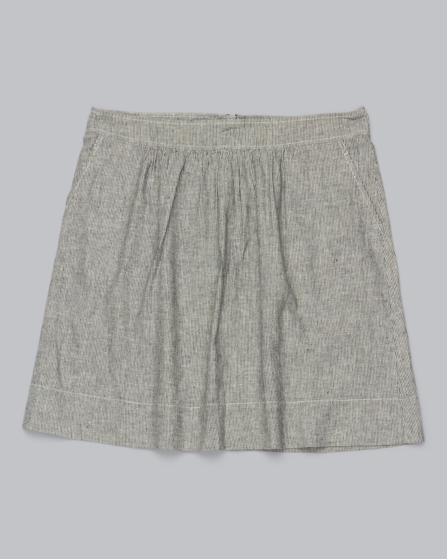Ministripe Chambray Skirt