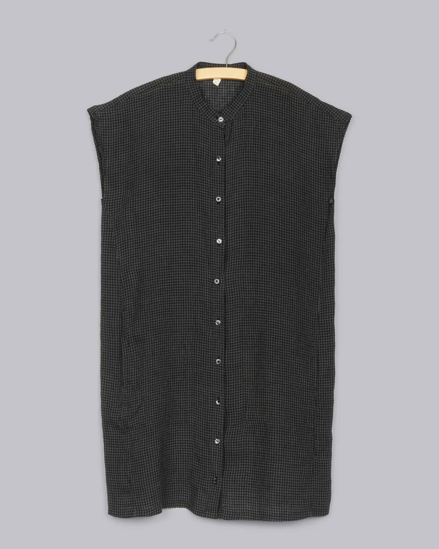 Organic Linen Check Dress