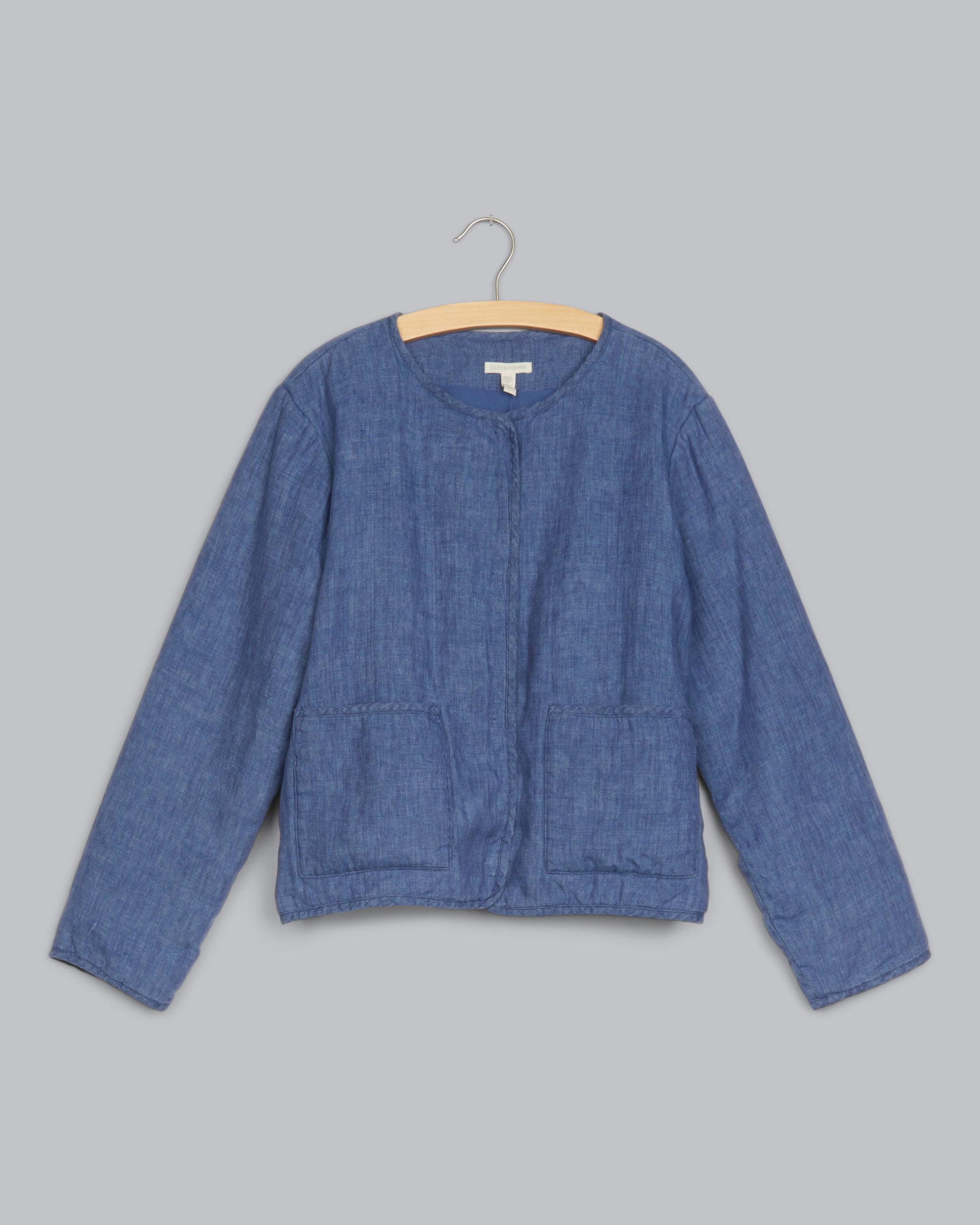 Washed Organic Linen Delave Jacket - Eileen Fisher Renew