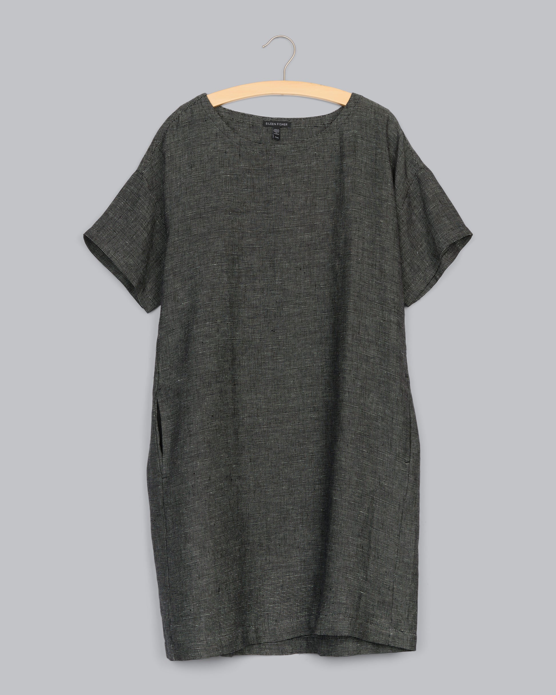 eileen fisher dress linen Seasonless Organic Linen Tweed Dress – Eileen Fisher Renew