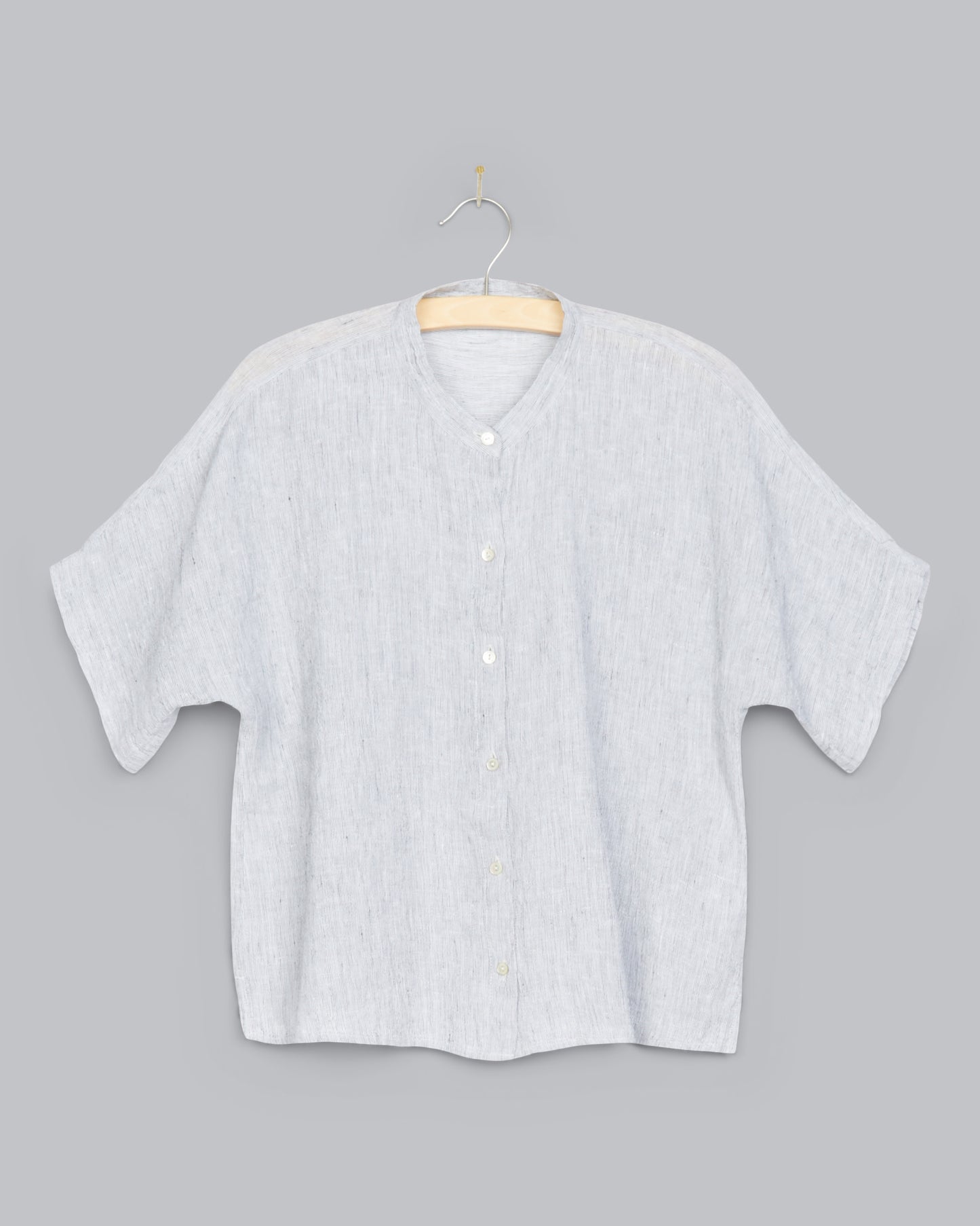 Striped Crinke Organic Linen Shirt