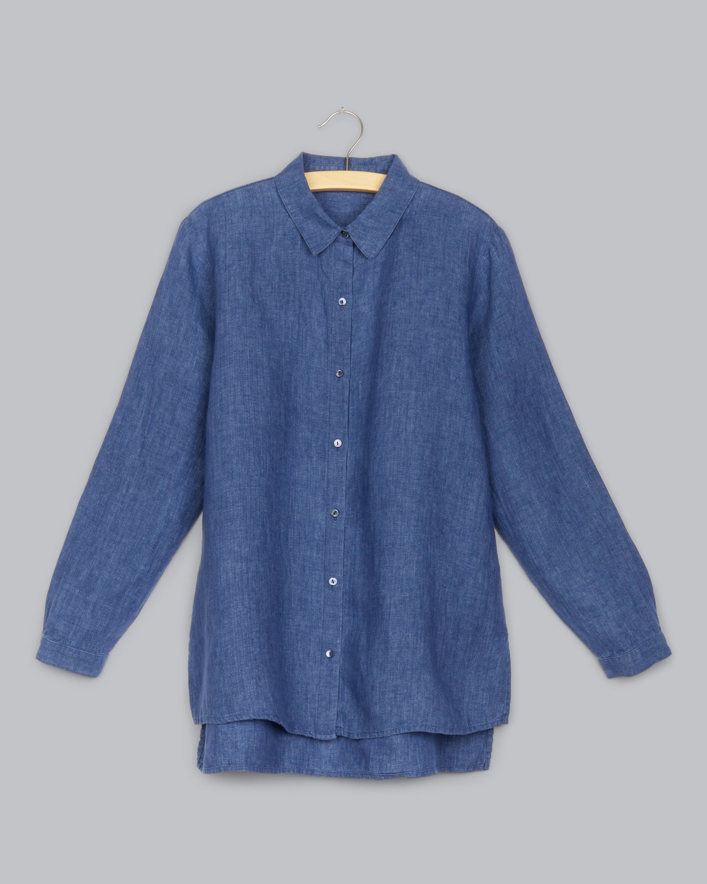 Washed Organic Linen Delave Shirt