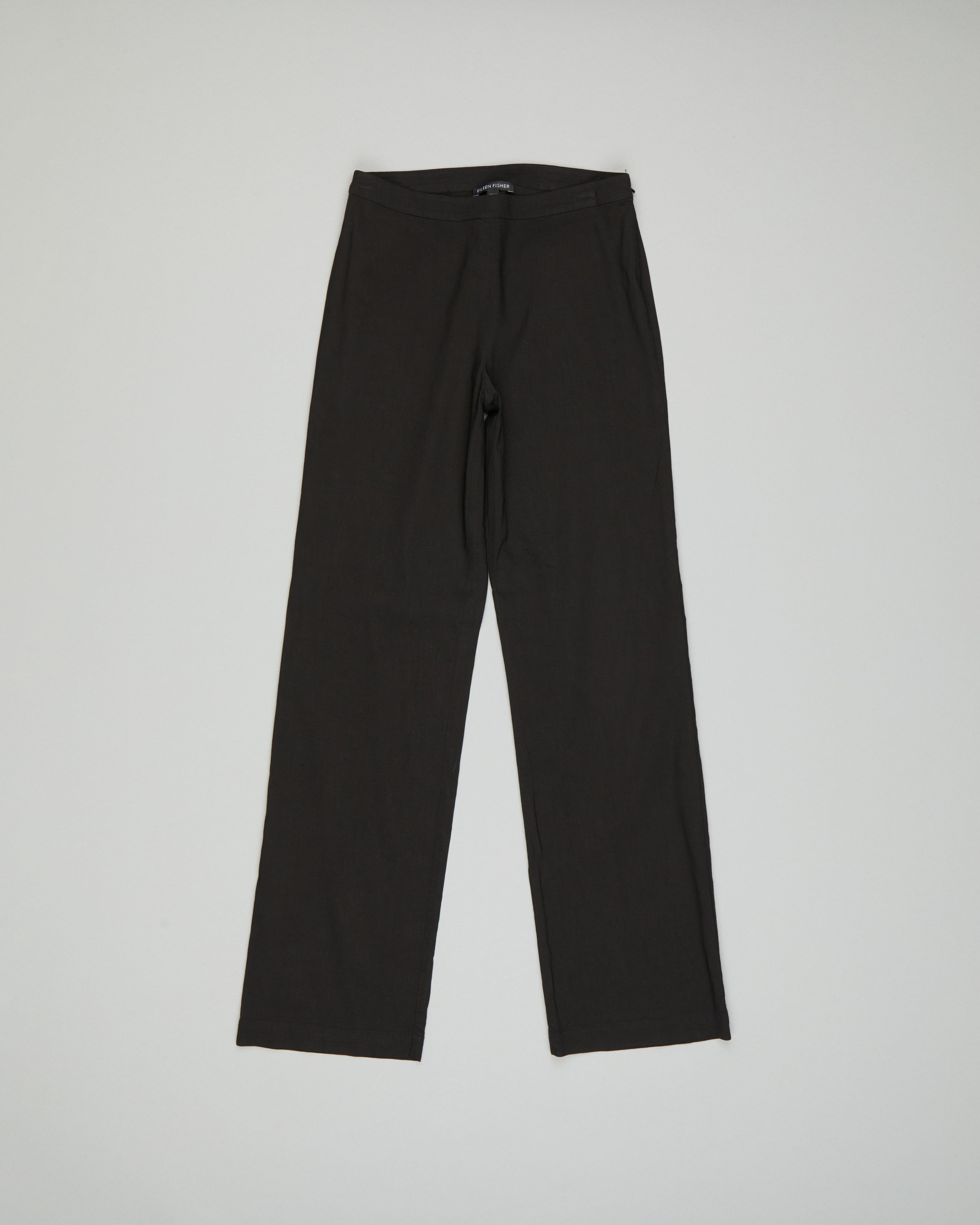 Eileen fisher black linen pants hotsell