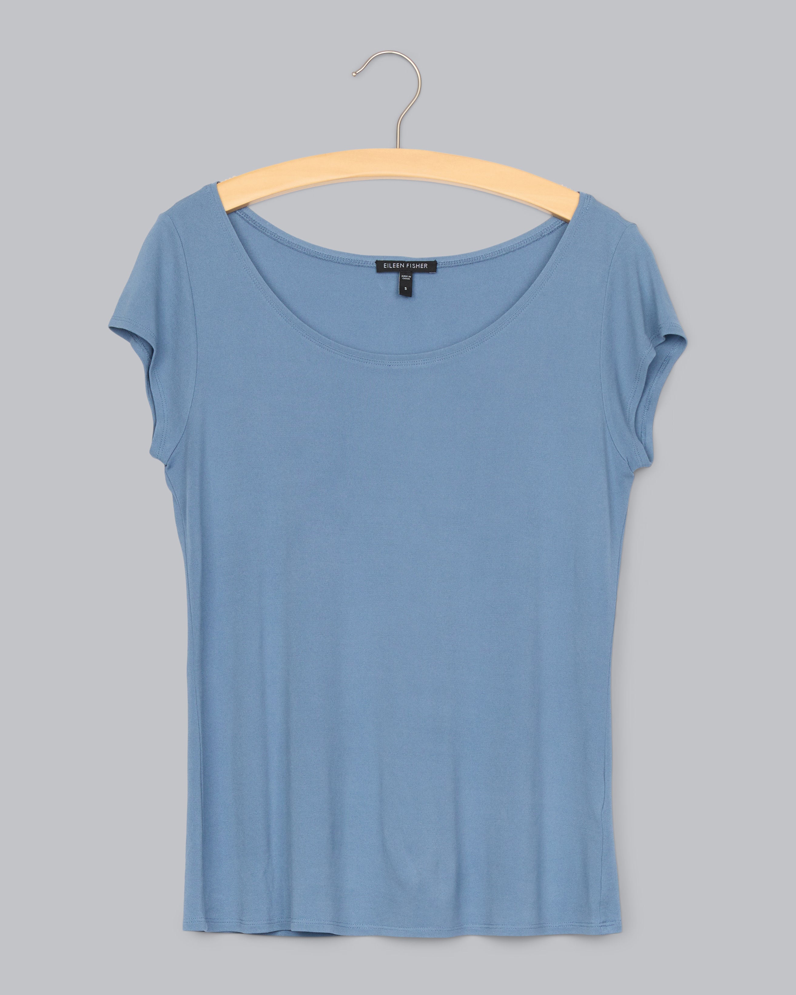 Stretch Silk Jersey Tee Eileen Fisher Renew