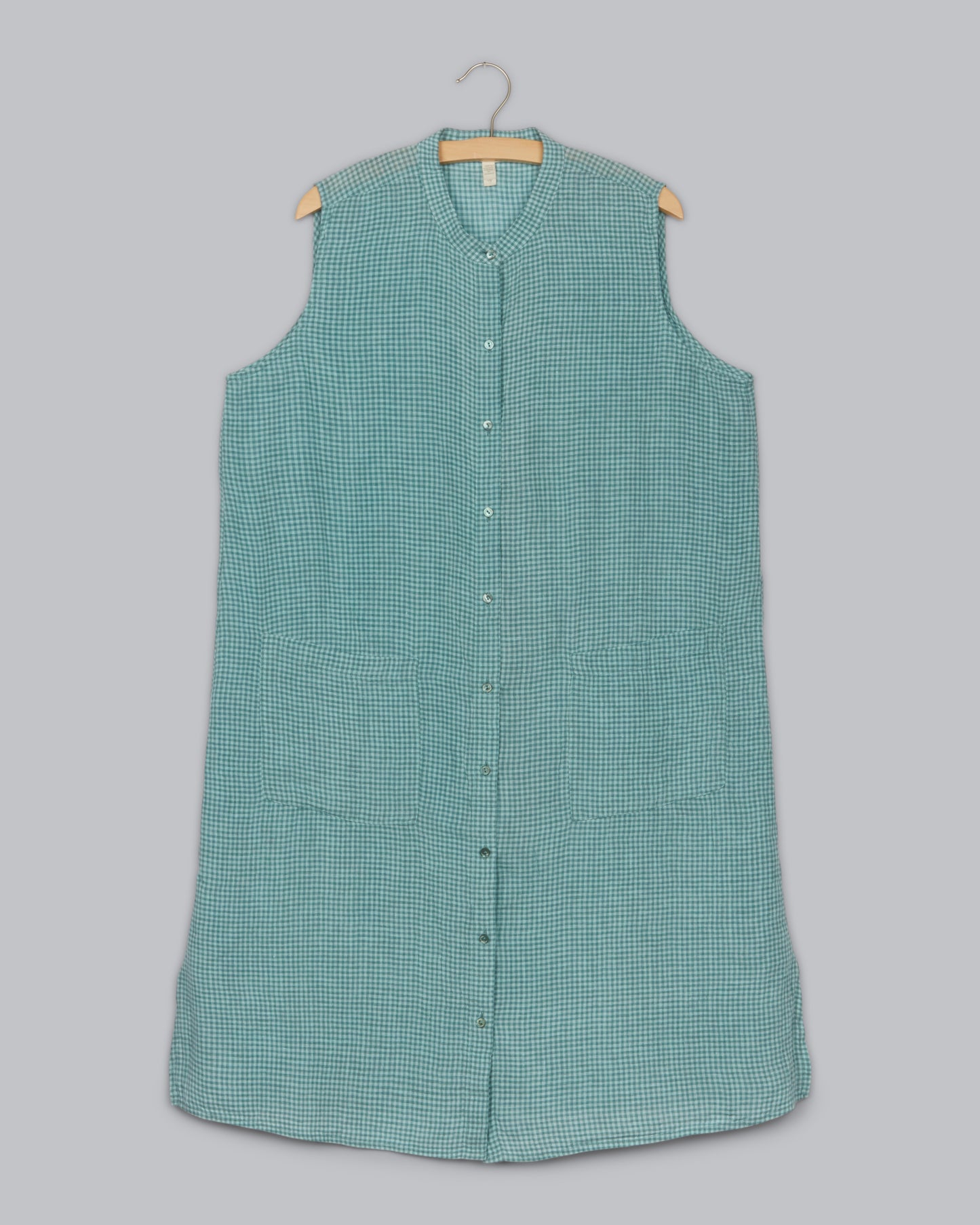 Organic Linen Check Dress