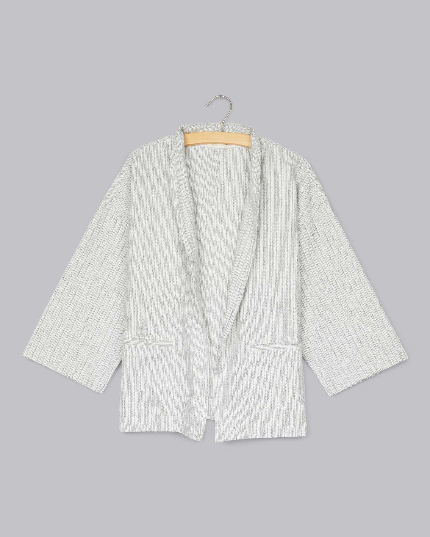 Organic Linen Cotton Ticking Stripe Jacket