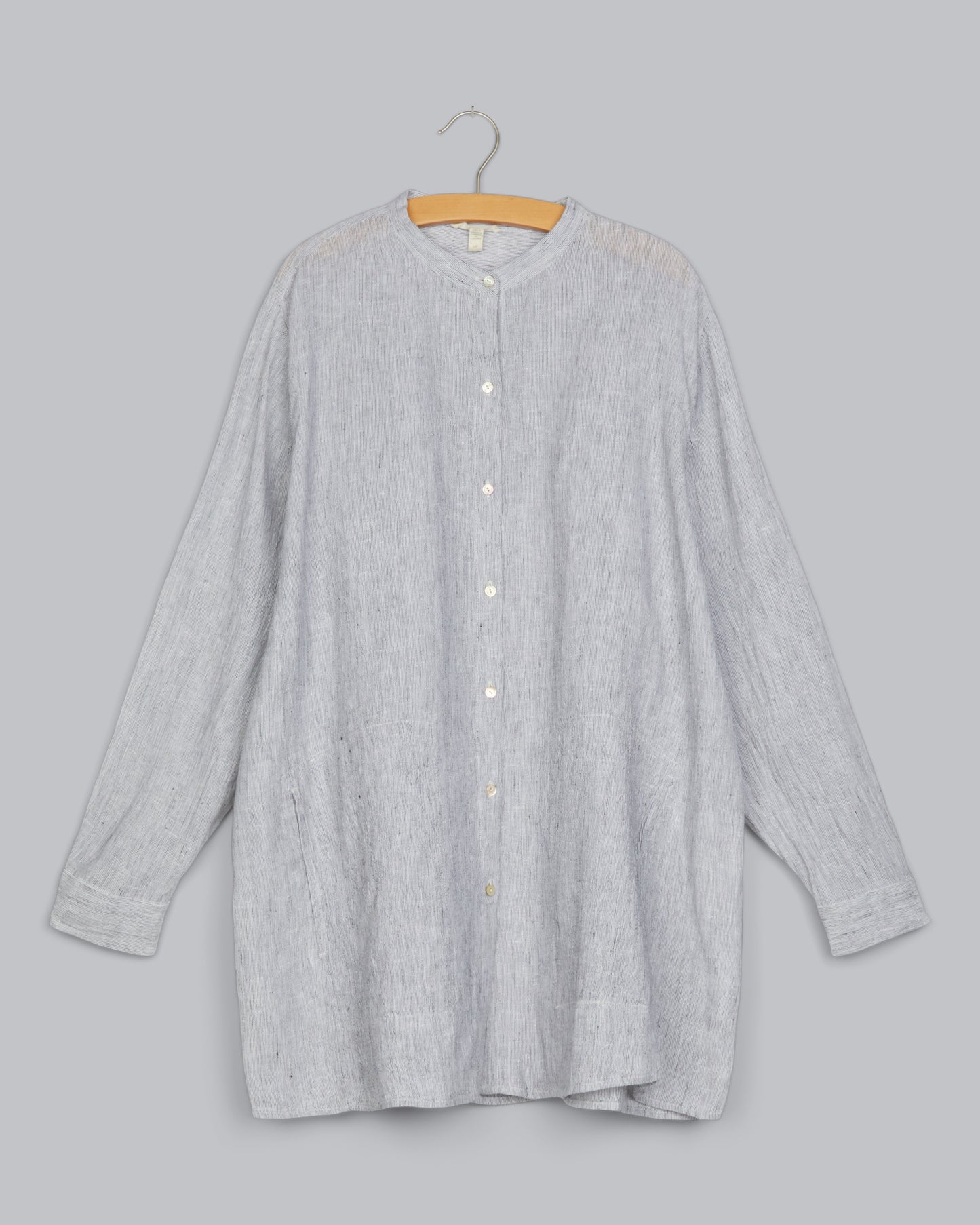Striped Crinke Organic Linen Shirt