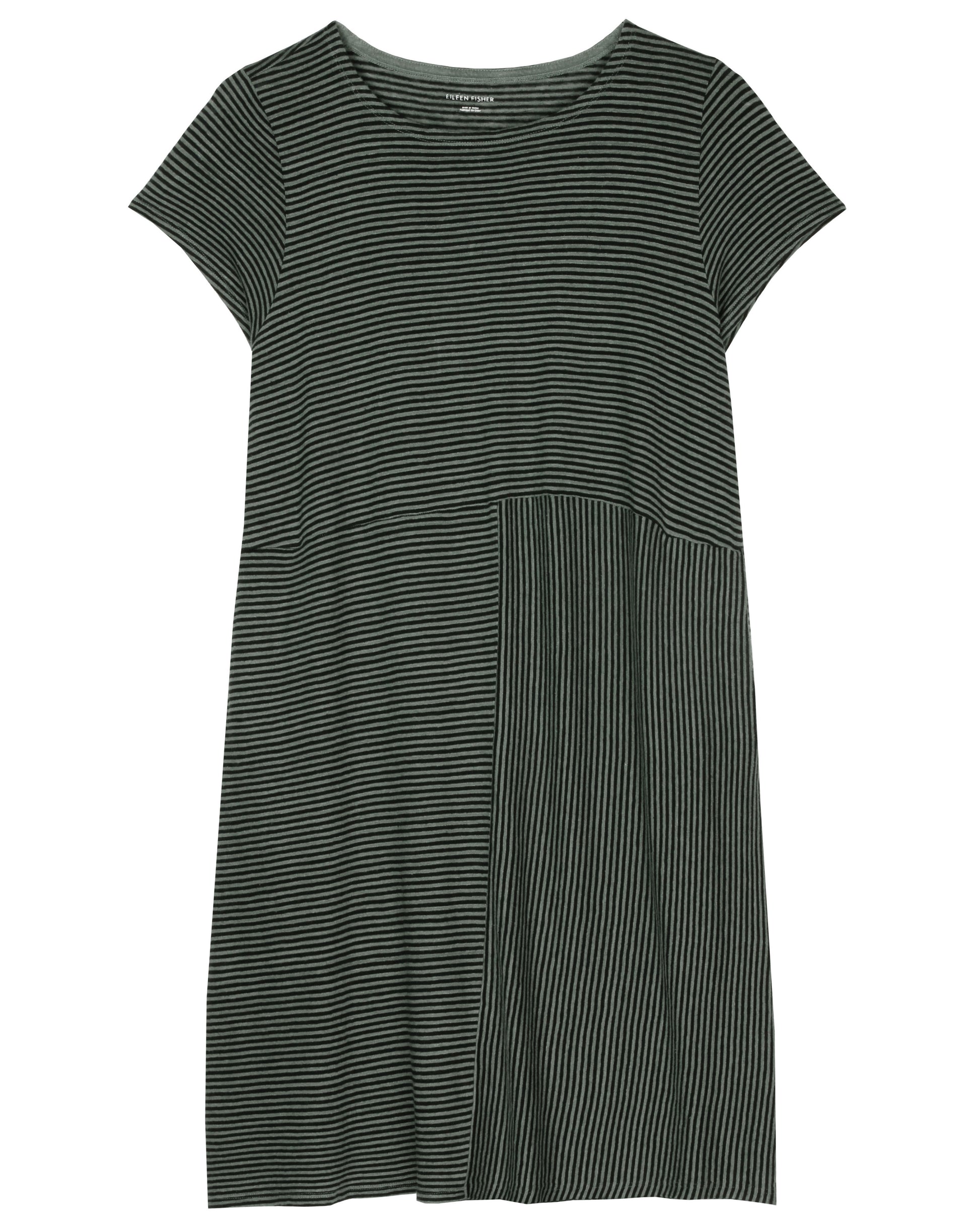 Organic Linen Jersey Stripe Dress – Eileen Fisher Renew