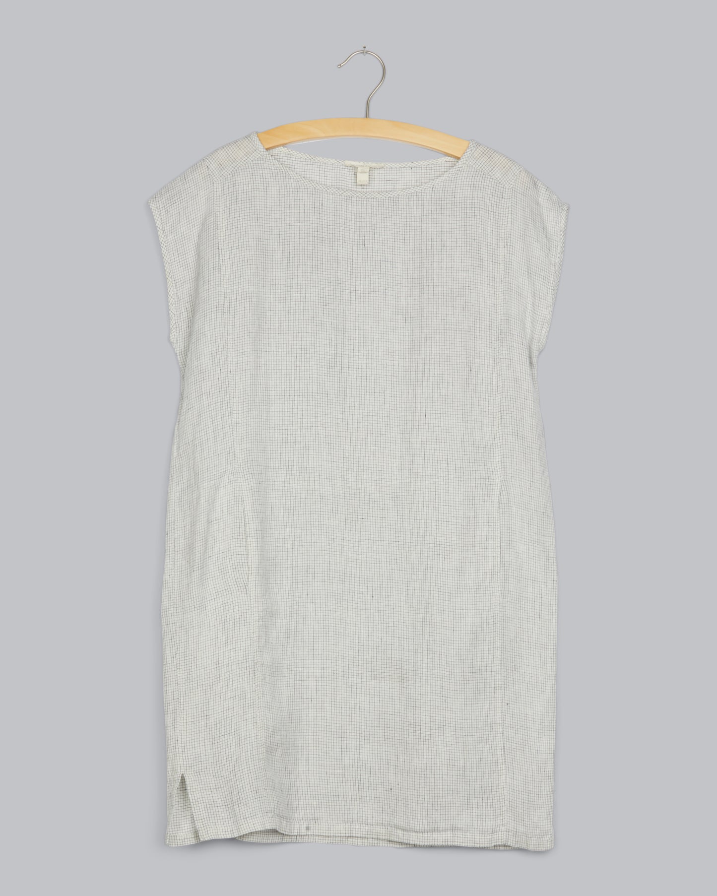 Organic Linen Slub Check Dress