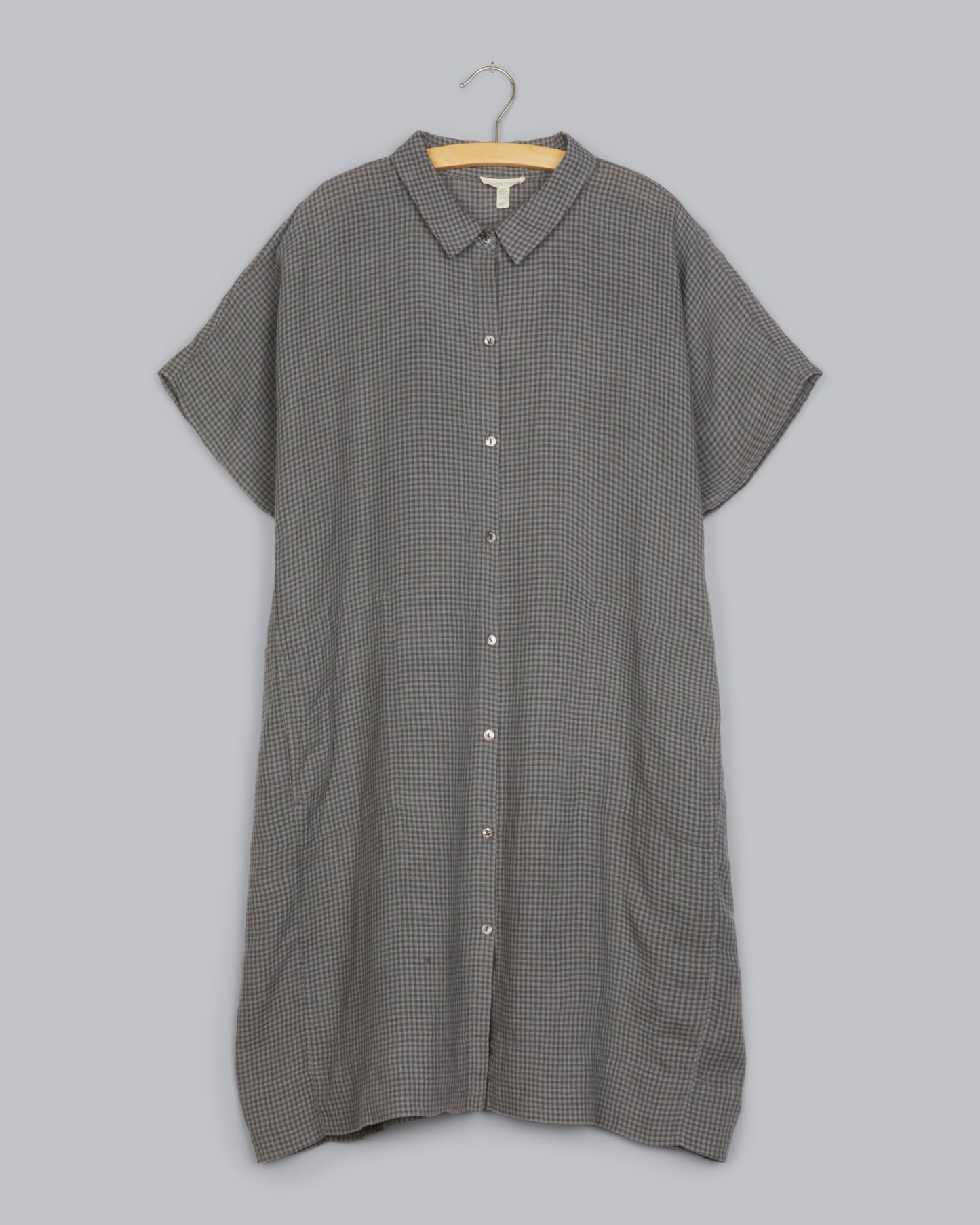 Organic Linen Check Dress