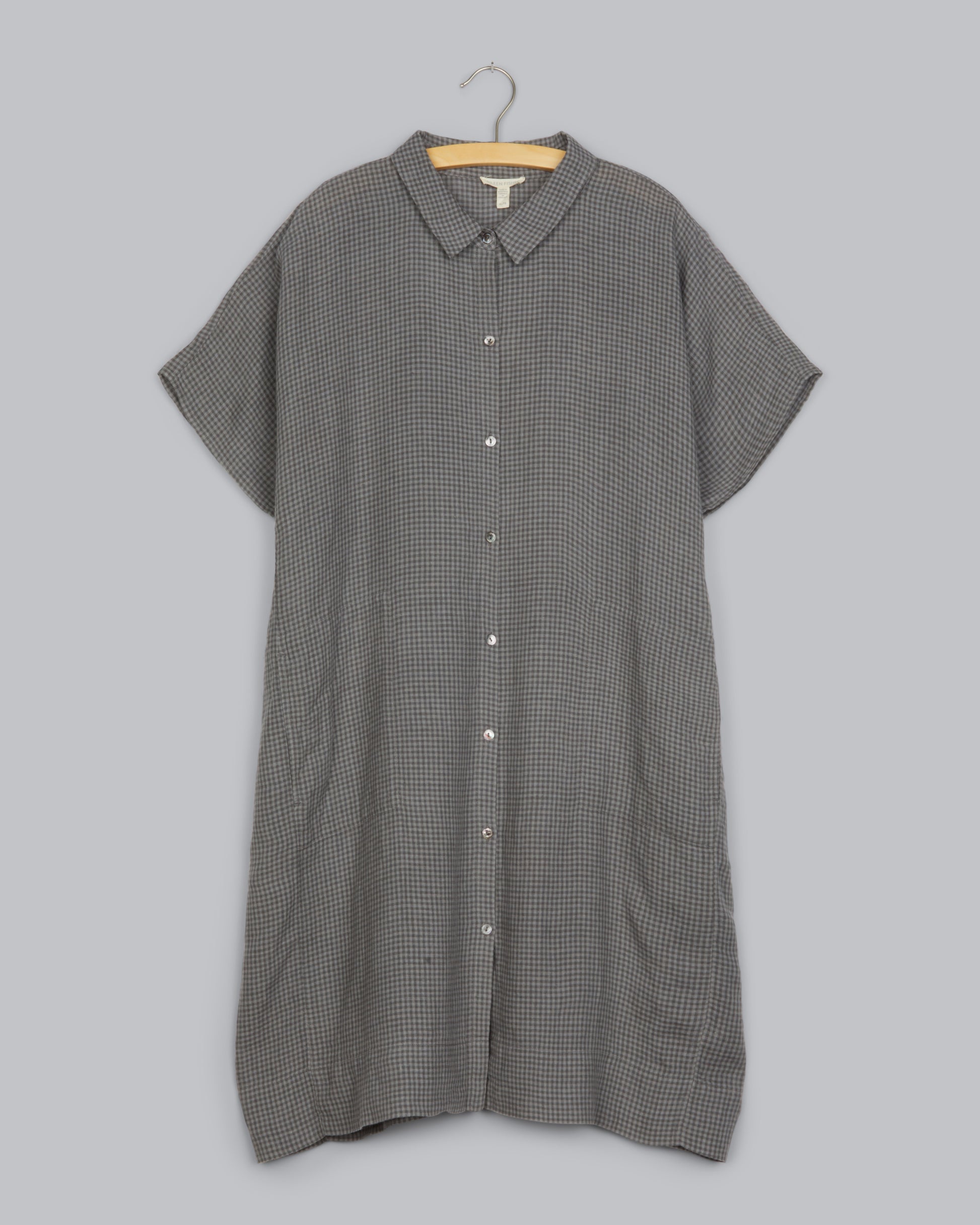 Organic Linen Check Dress – Eileen Fisher Renew