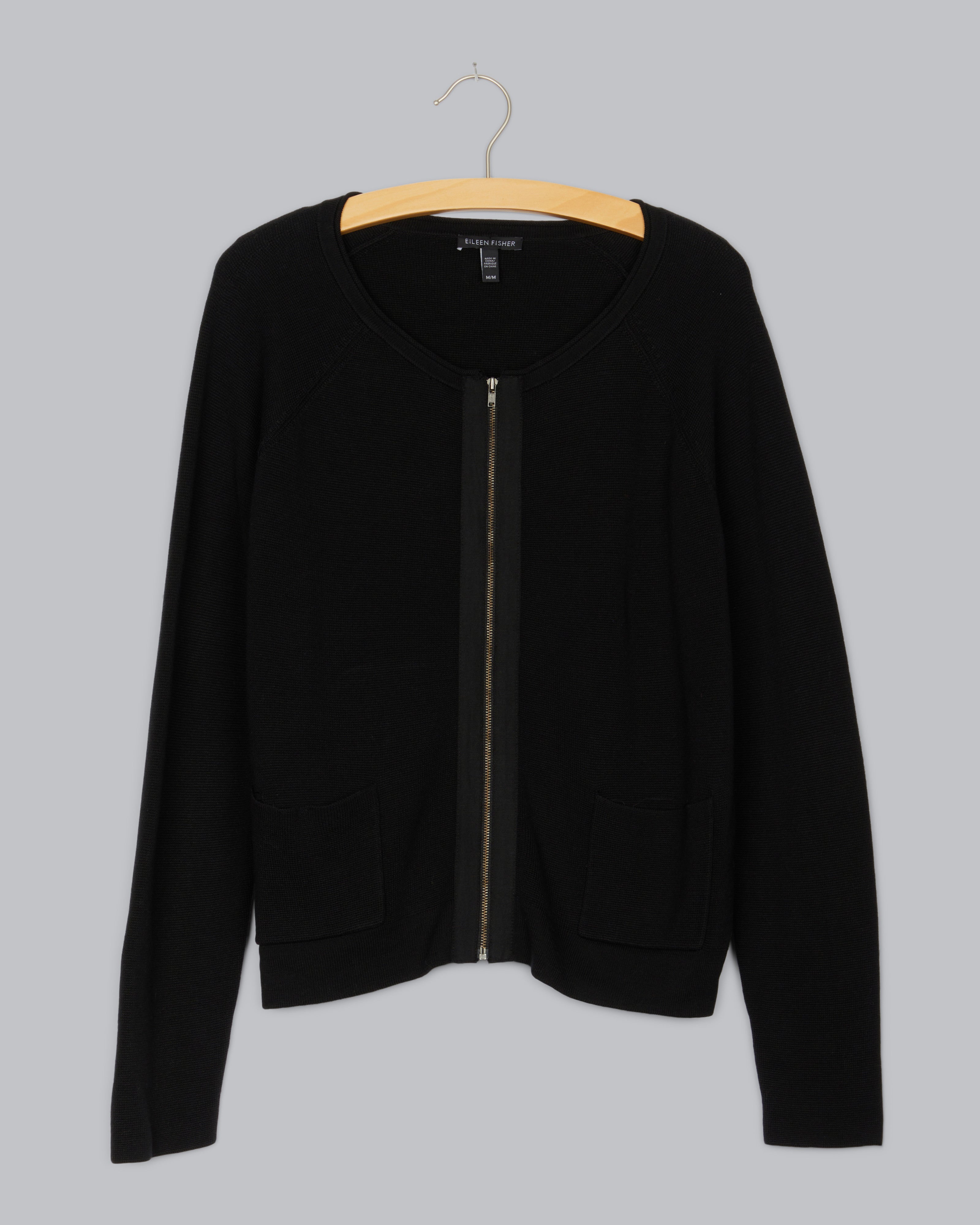 Silk & Organic Cotton Interlock Cardigan – Eileen Fisher Renew