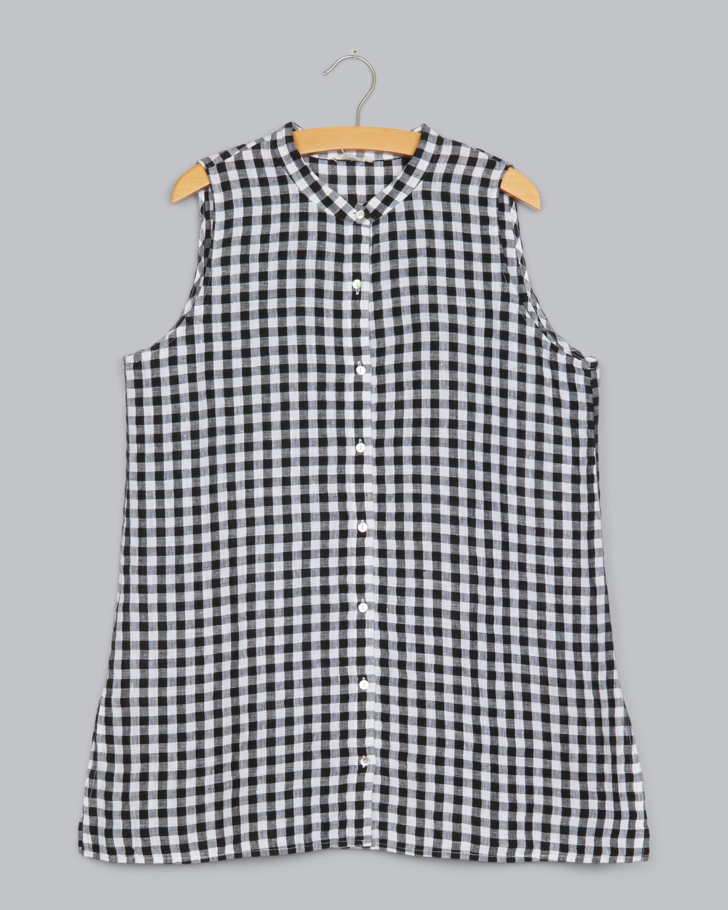 Organic Linen Gingham Shirt