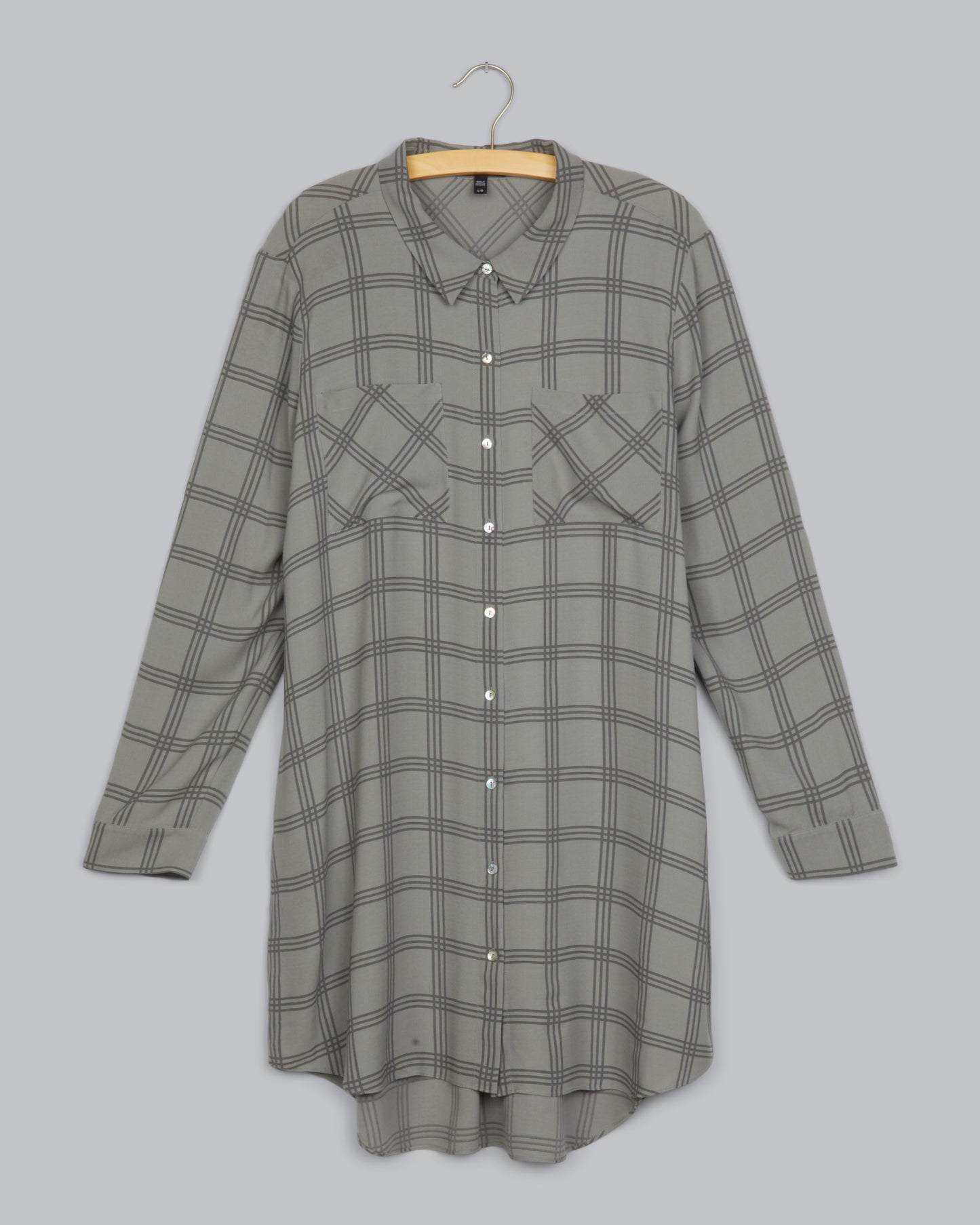 Plaid Printed Silk Georgette Crepe Dress