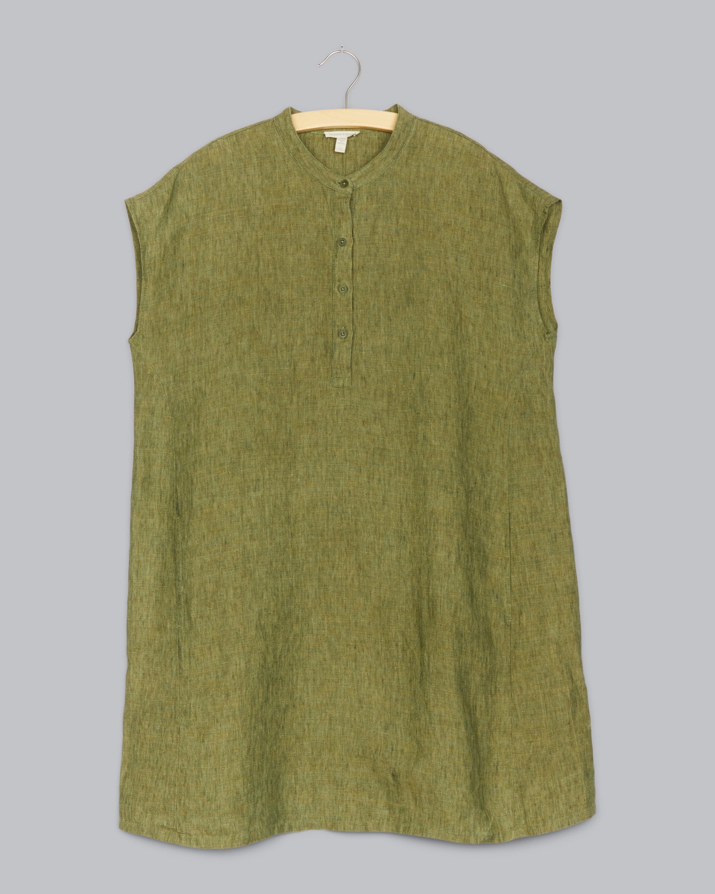 Washed Organic Linen Delave Dress