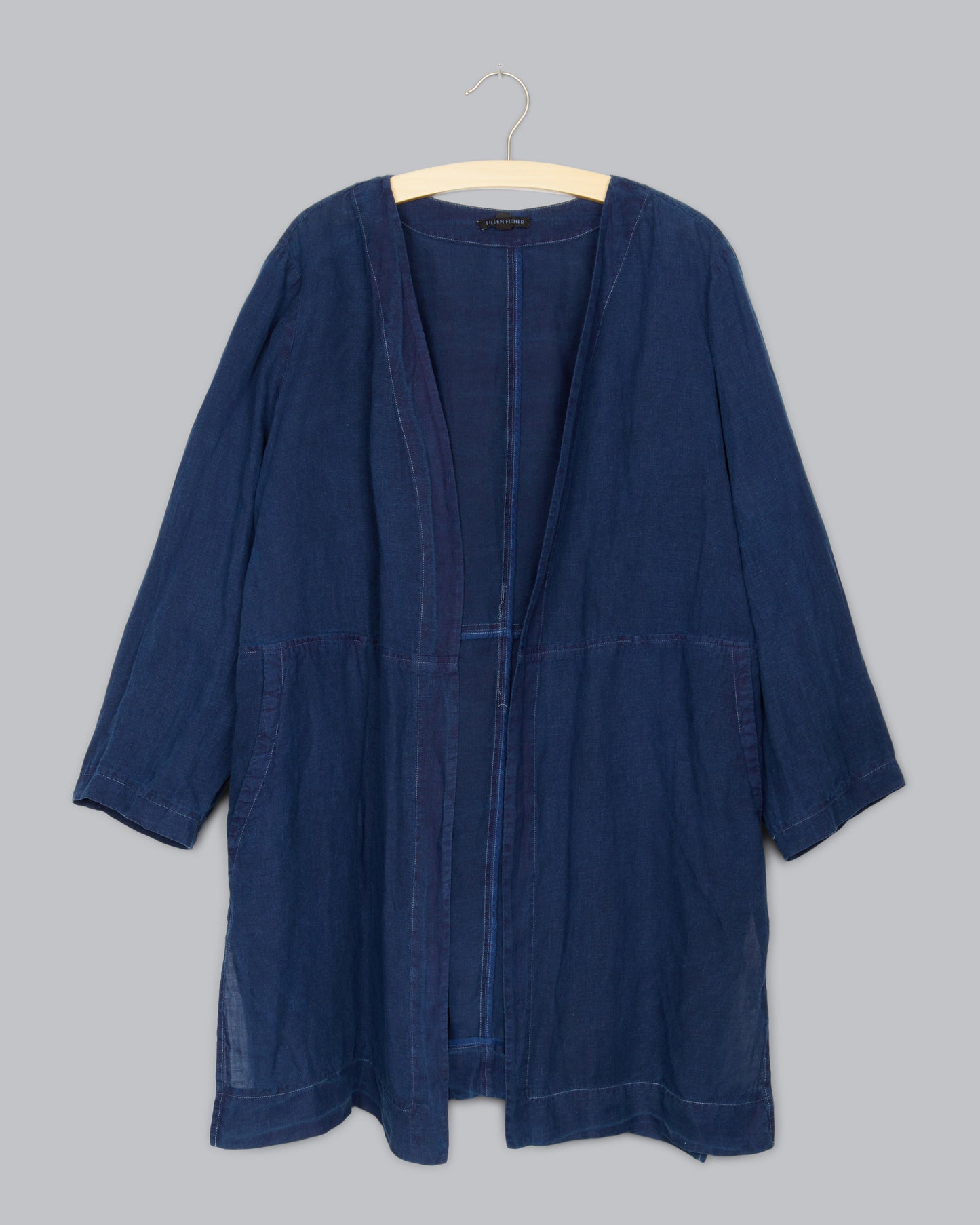 Yarn-Dyed Handkerchief Organic Linen Jacket