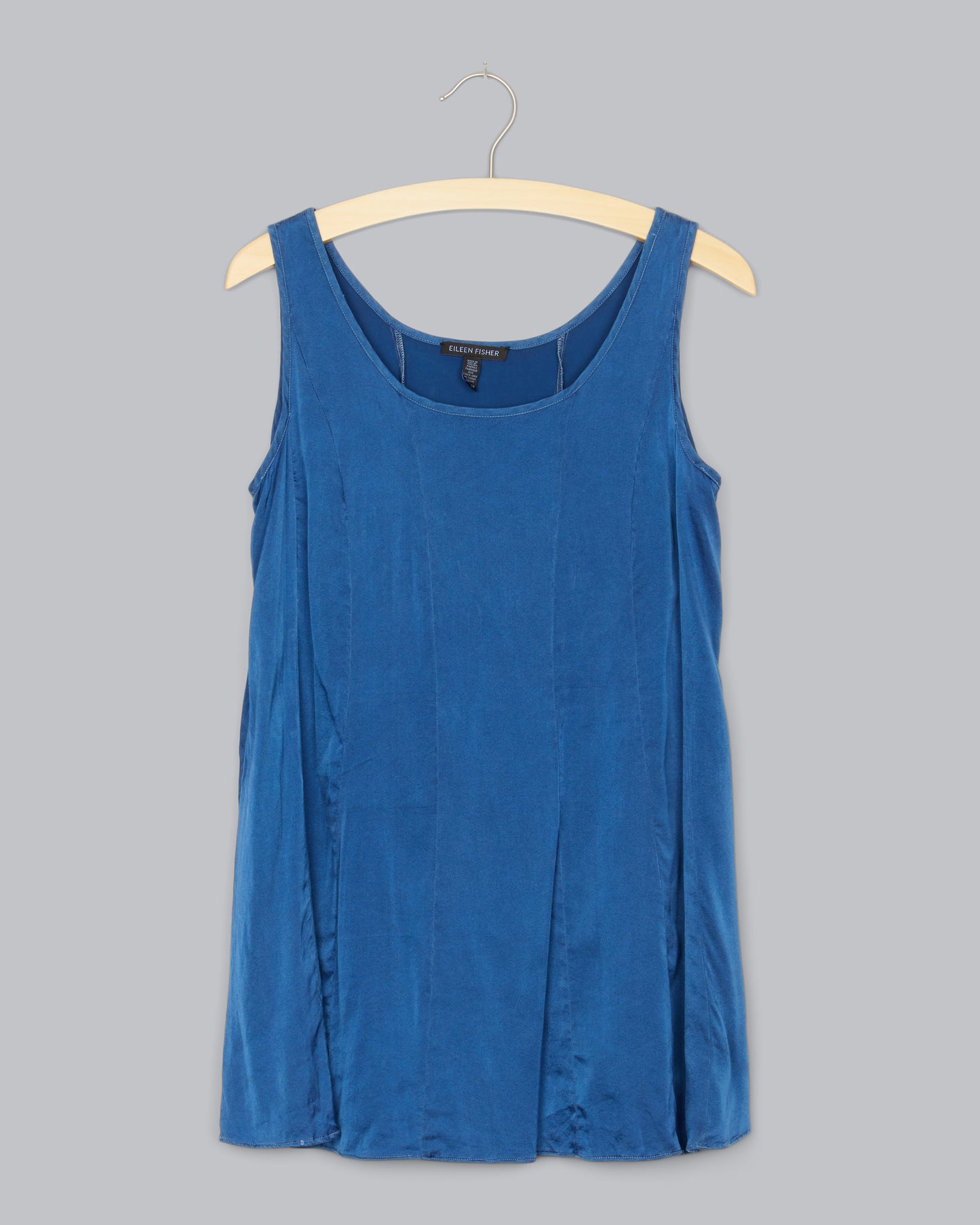 Crinkle Stretch Silk Charmeuse Tank
