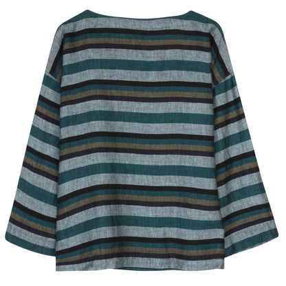 Cross Dyed Organic Linen Shirt