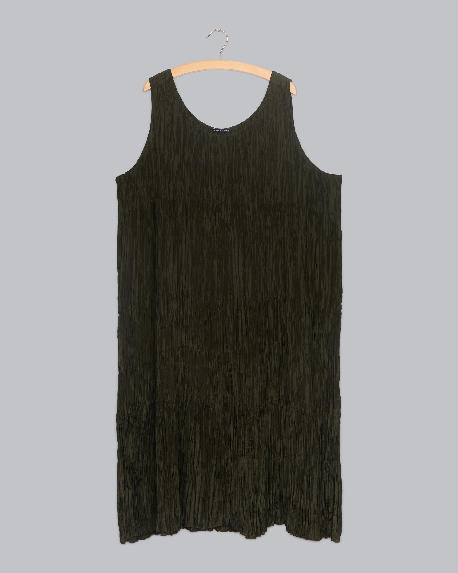 crushed silk habutai tiered dress Crushed Silk Habutai Dress The Island Gallery