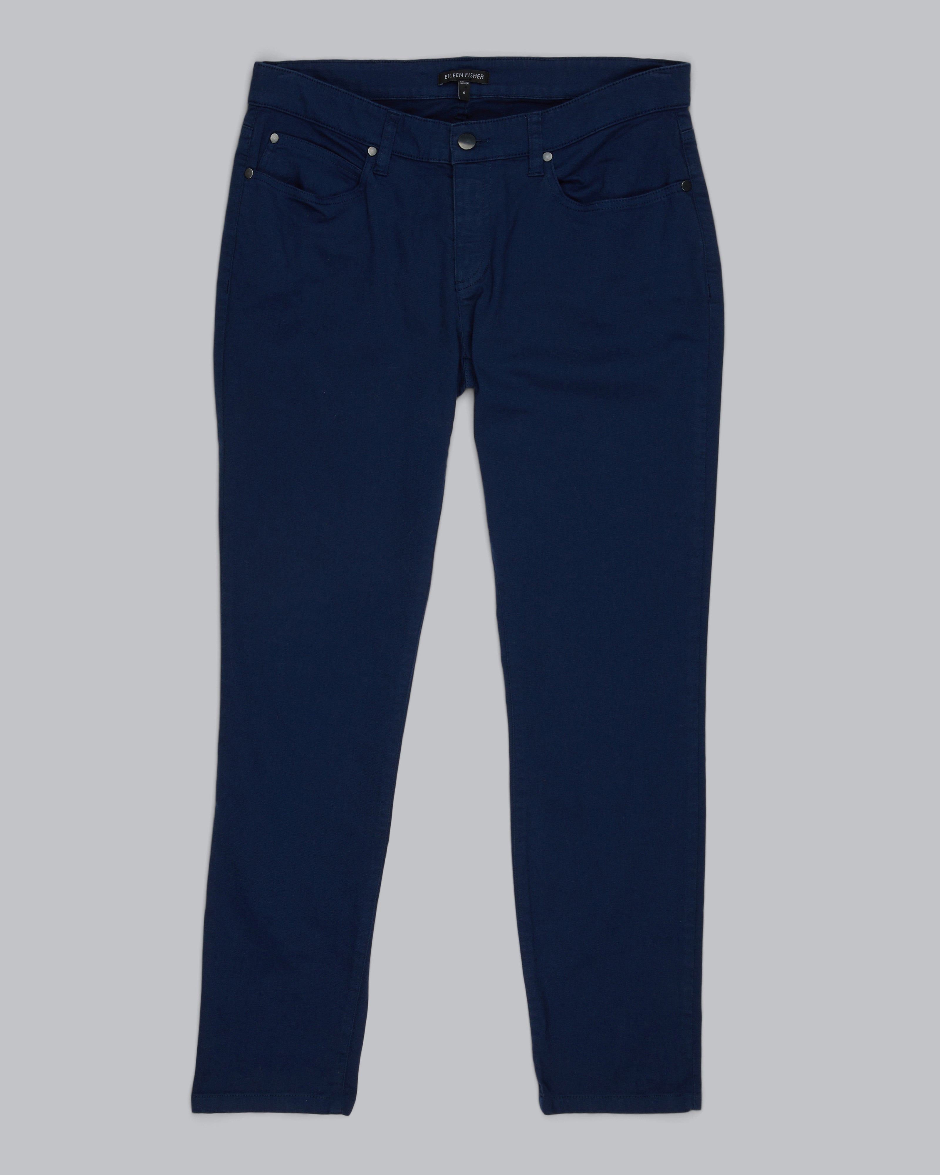 Garment Dyed Organic Cotton Stretch Denim Pant – Eileen Fisher Renew