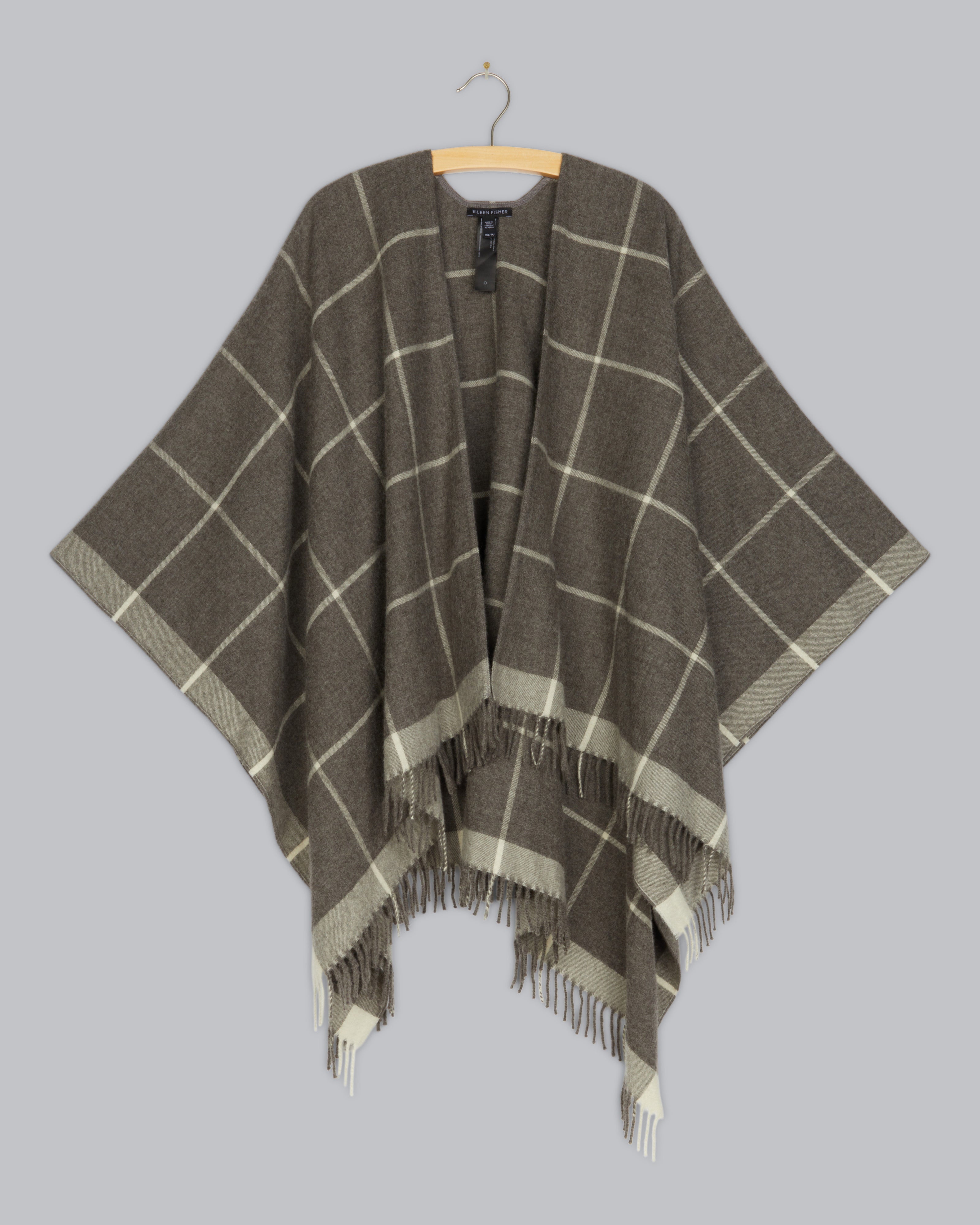 Baby Alpaca Grid Serape – Eileen Fisher Renew