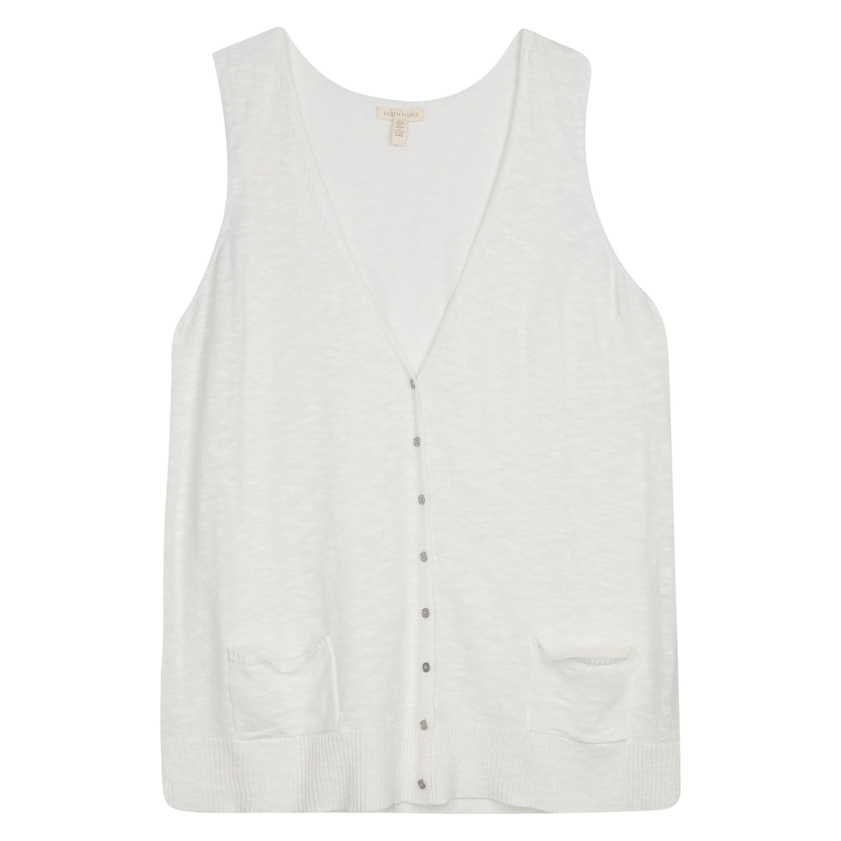 トップス SLUB LINEN VEST Linen Cotton Slub Vest – Eileen Fisher Renew