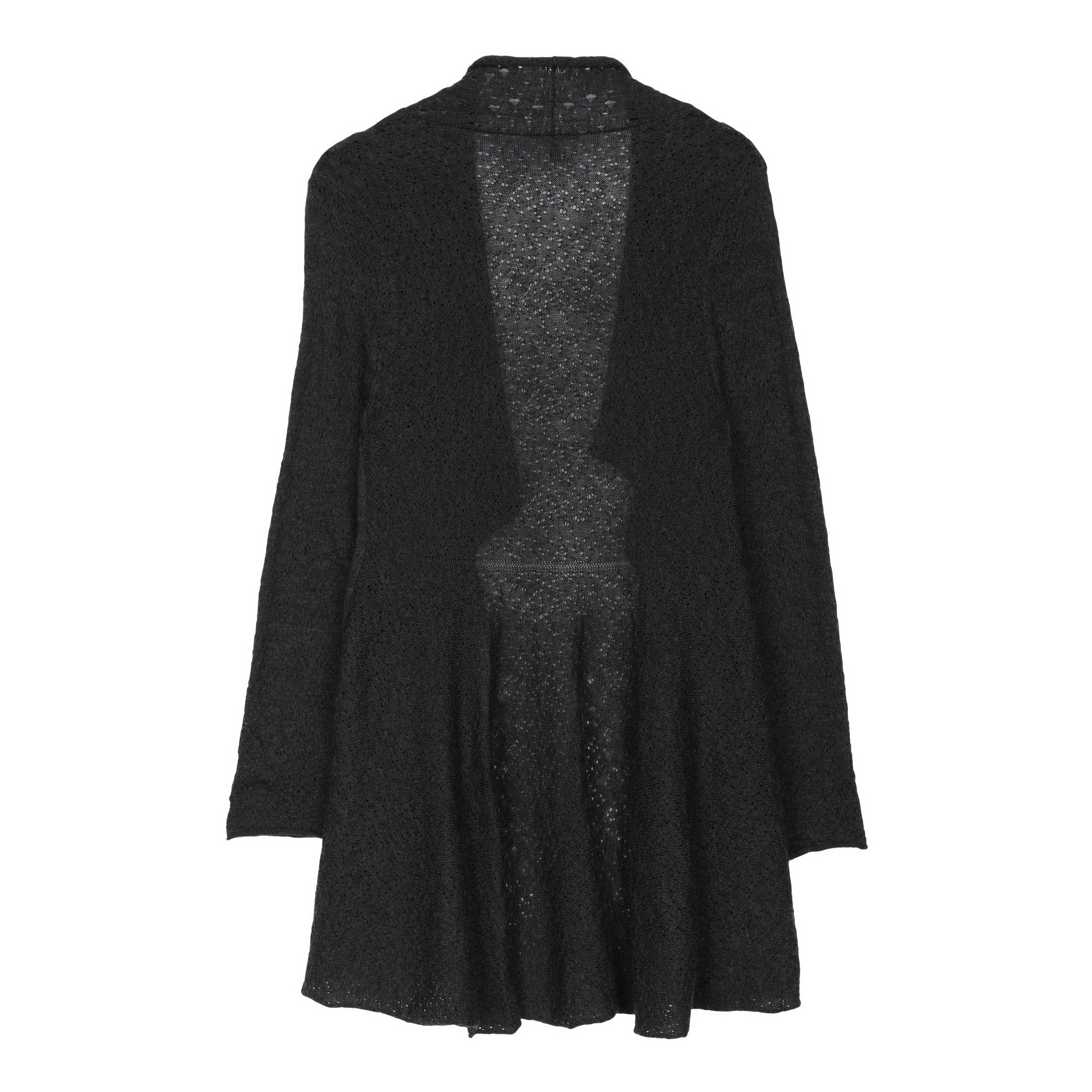Cardigan lungo dritto Eileen Fisher donna S nero scintillante merino Cardigan lungo dritto Eileen Fisher donna S nero scintillante merino